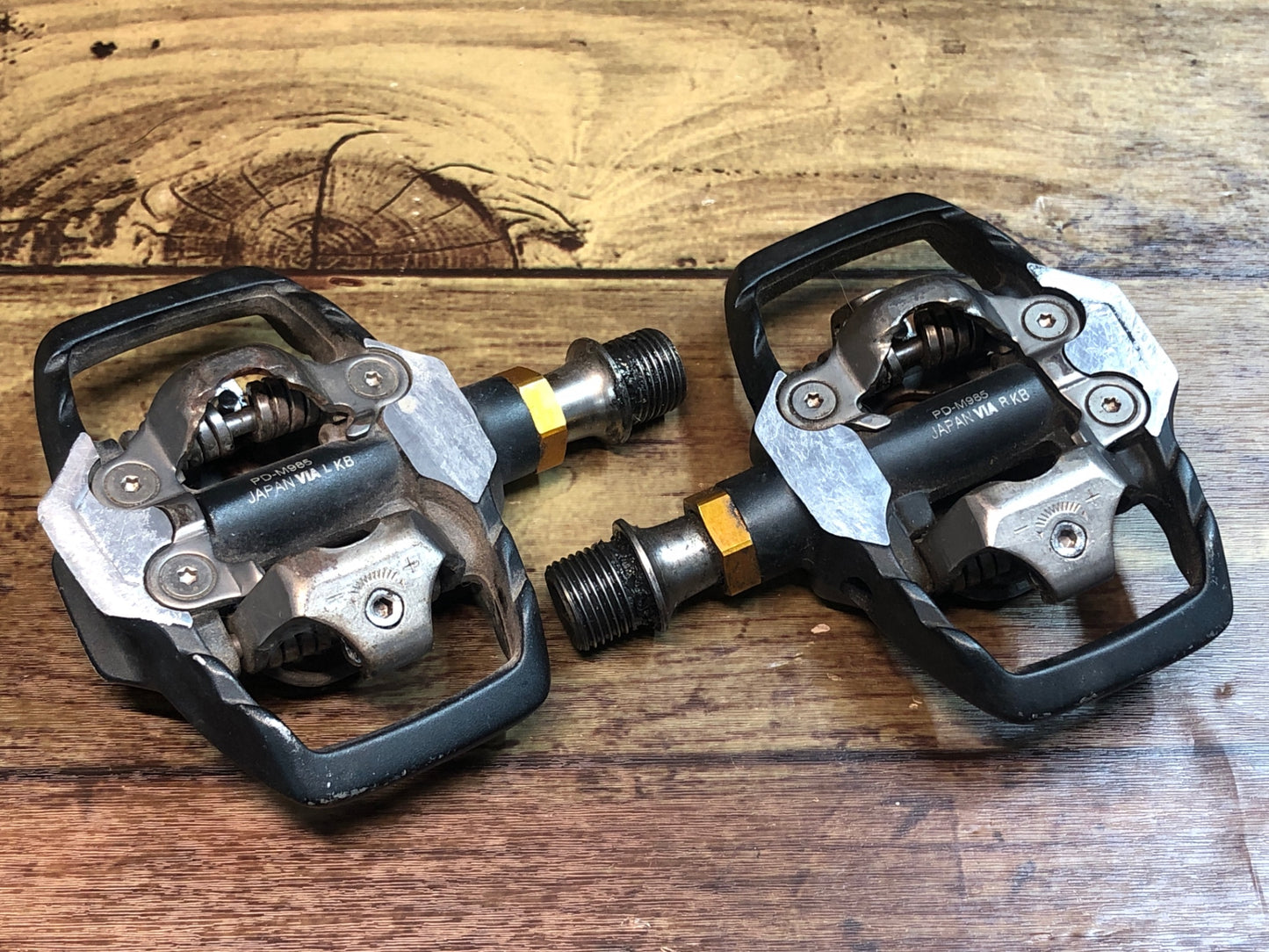 IL473 シマノ SHIMANO XTR PD-M985 ビンディングペダル SPD ※軸回転スムーズ