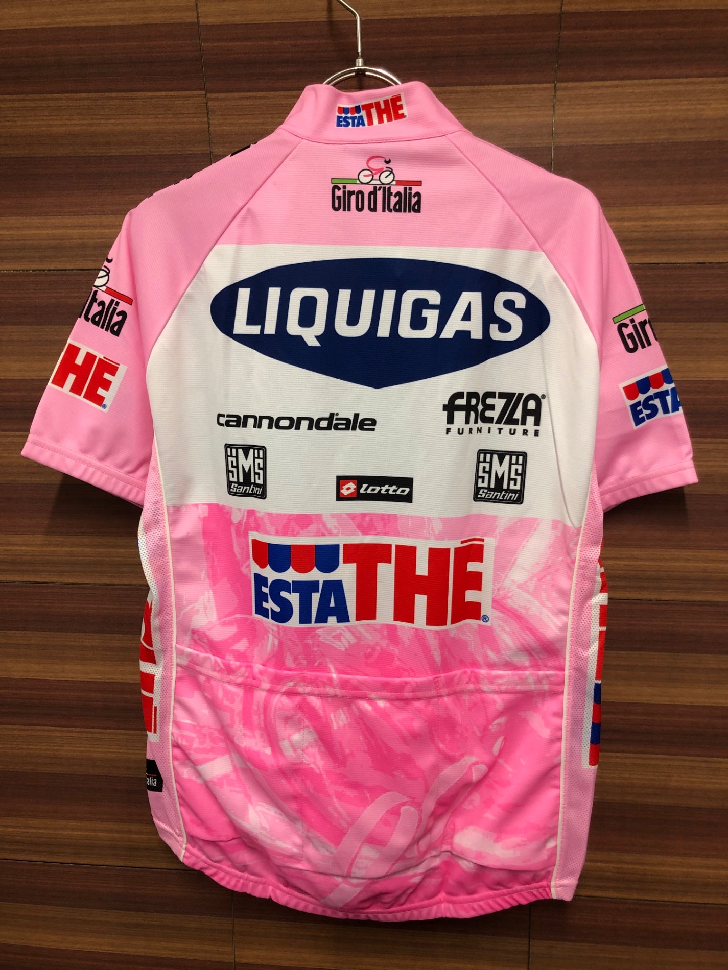 IP651 サンティーニ SMS SANTINI LIQUIGAS マリアローザ 半袖 サイクルジャージ ピンク Lサイズ