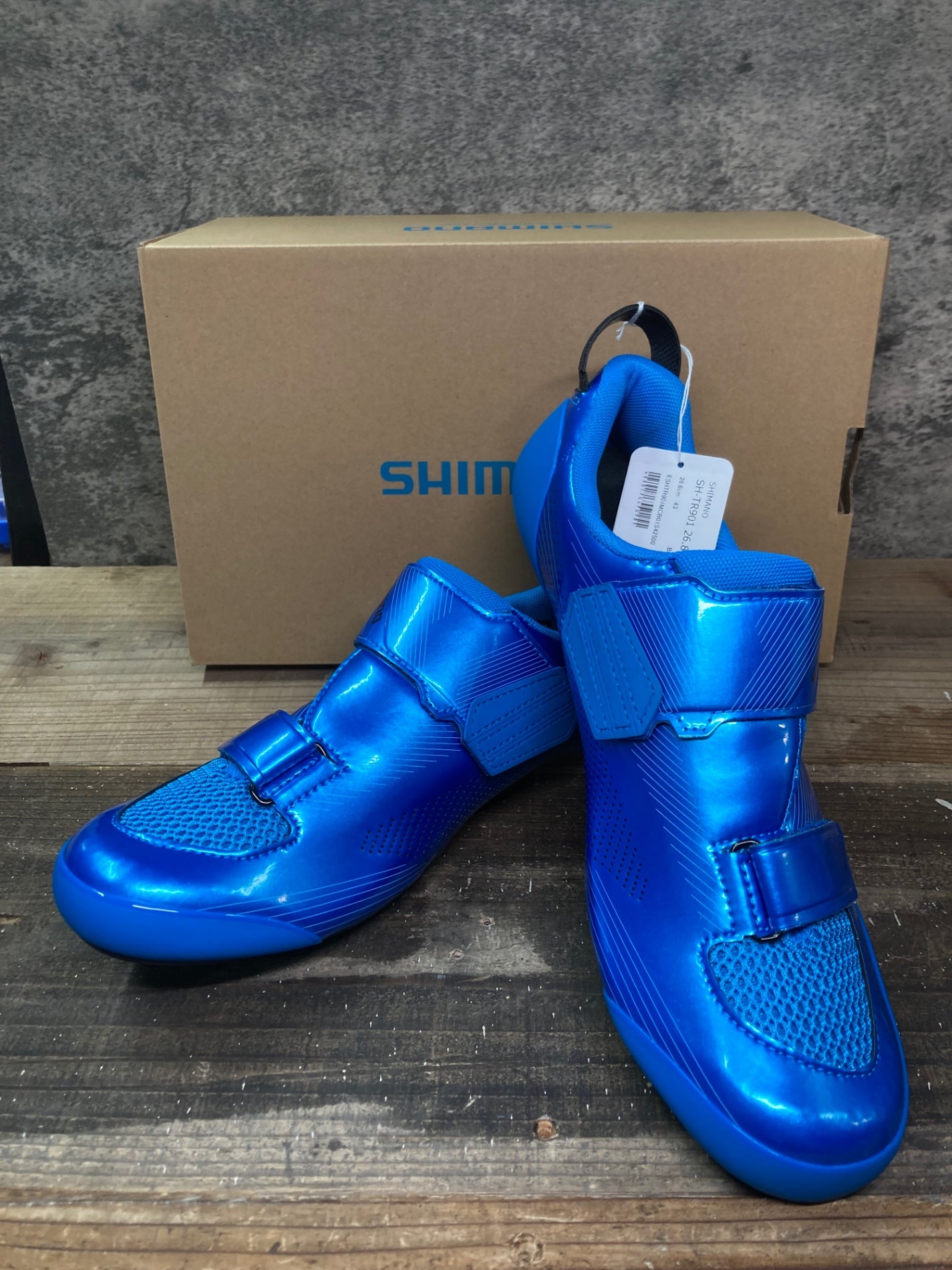 IP483 シマノ SHIMANO TR9 SH-TR901 ビンディングシューズ 青 EU42.5 SPD-SL ※新品未使用
