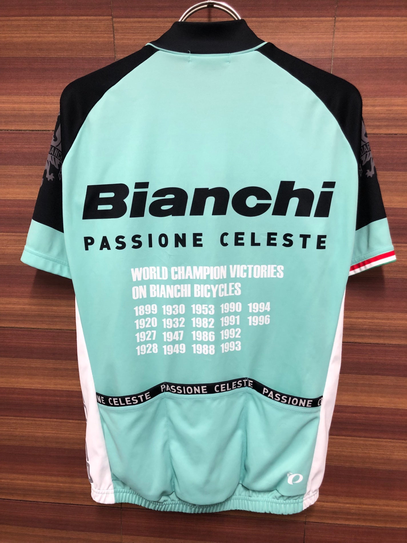 IP591 パールイズミ PEARL iZUMi 半袖 サイクルジャージ ビアンキ M チェレステ