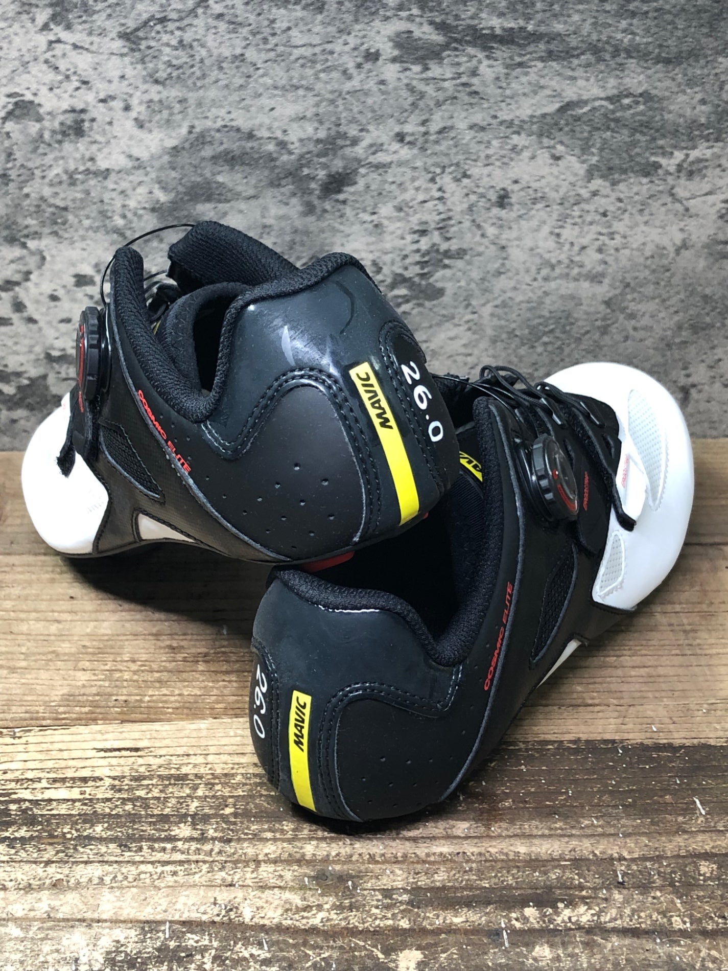 JC704 マヴィック MAVIC COSMIC ELITE ビンディングシューズ 黒白 EU41 1/3 SPDアタッチメント ペン字あり