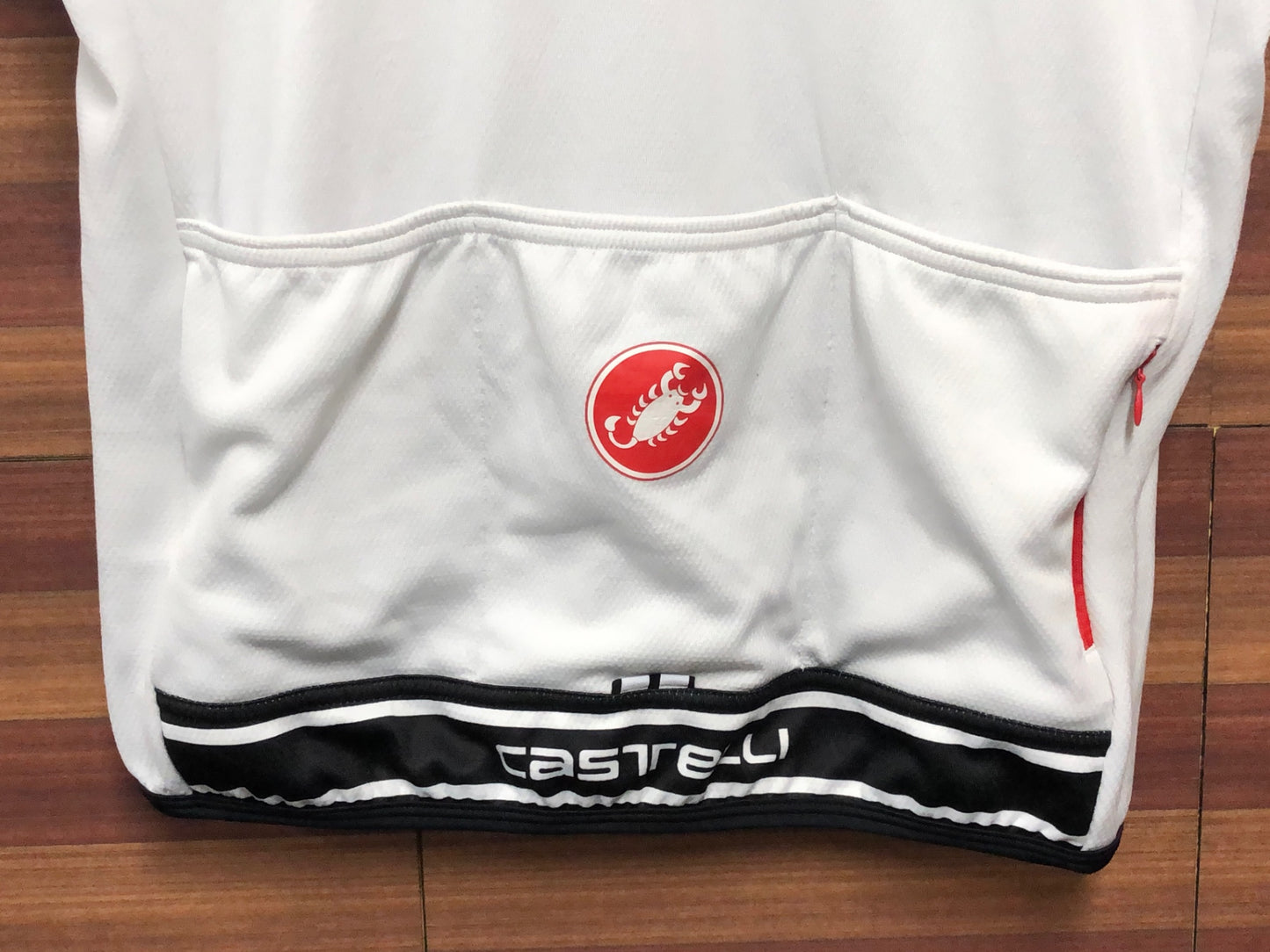 IJ498 カステリ CASTELLI 半袖 サイクルジャージ 白 XL
