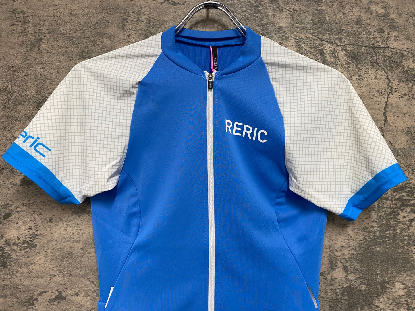 IY731 レリック reric 半袖 サイクルジャージ 水色 白 M