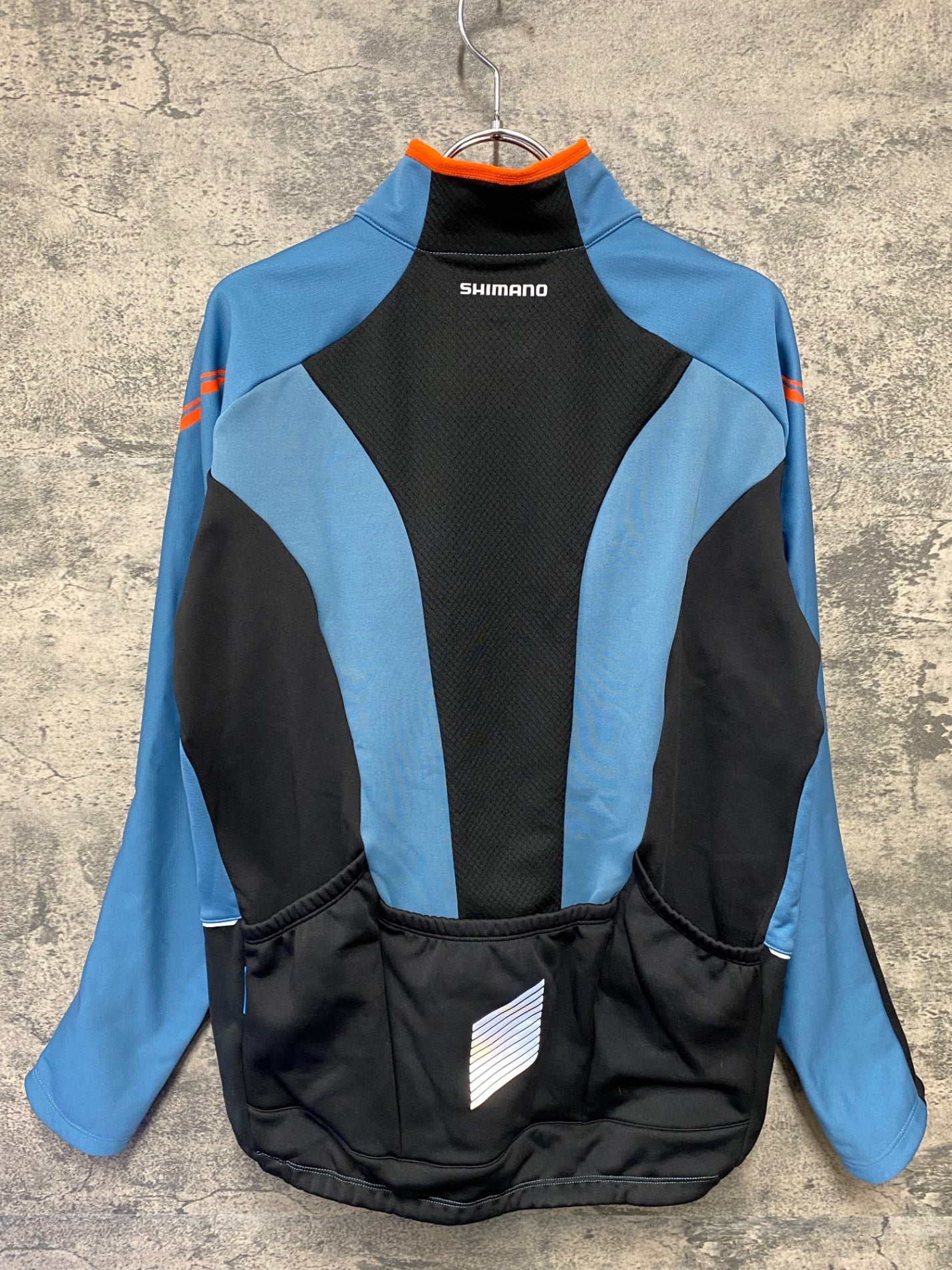IV503 シマノ SHIMANO 長袖 サイクルジャージ 水色 黒 L 裏起毛