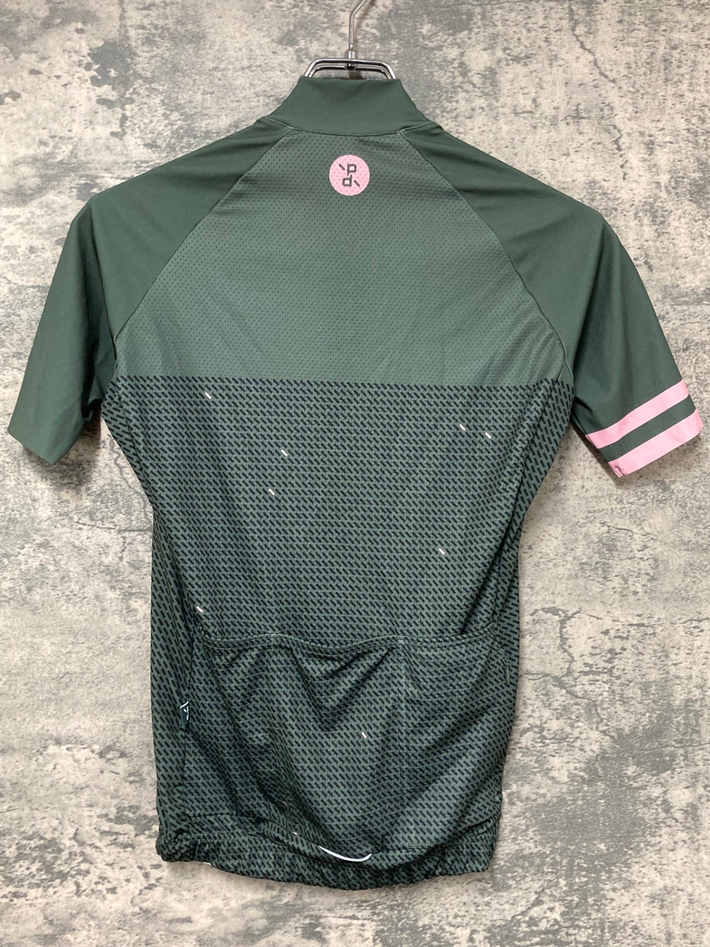 IY195 プロトンドパリ Peloton de Paris 半袖 サイクルジャージ 深緑 S