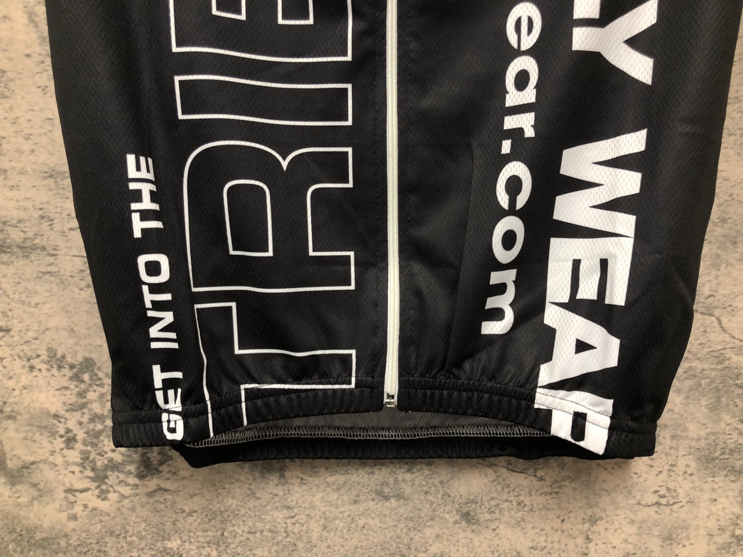 IX667 ジョリーウェア JOLLYWEAR 半袖サイクルジャージ 白黒 M