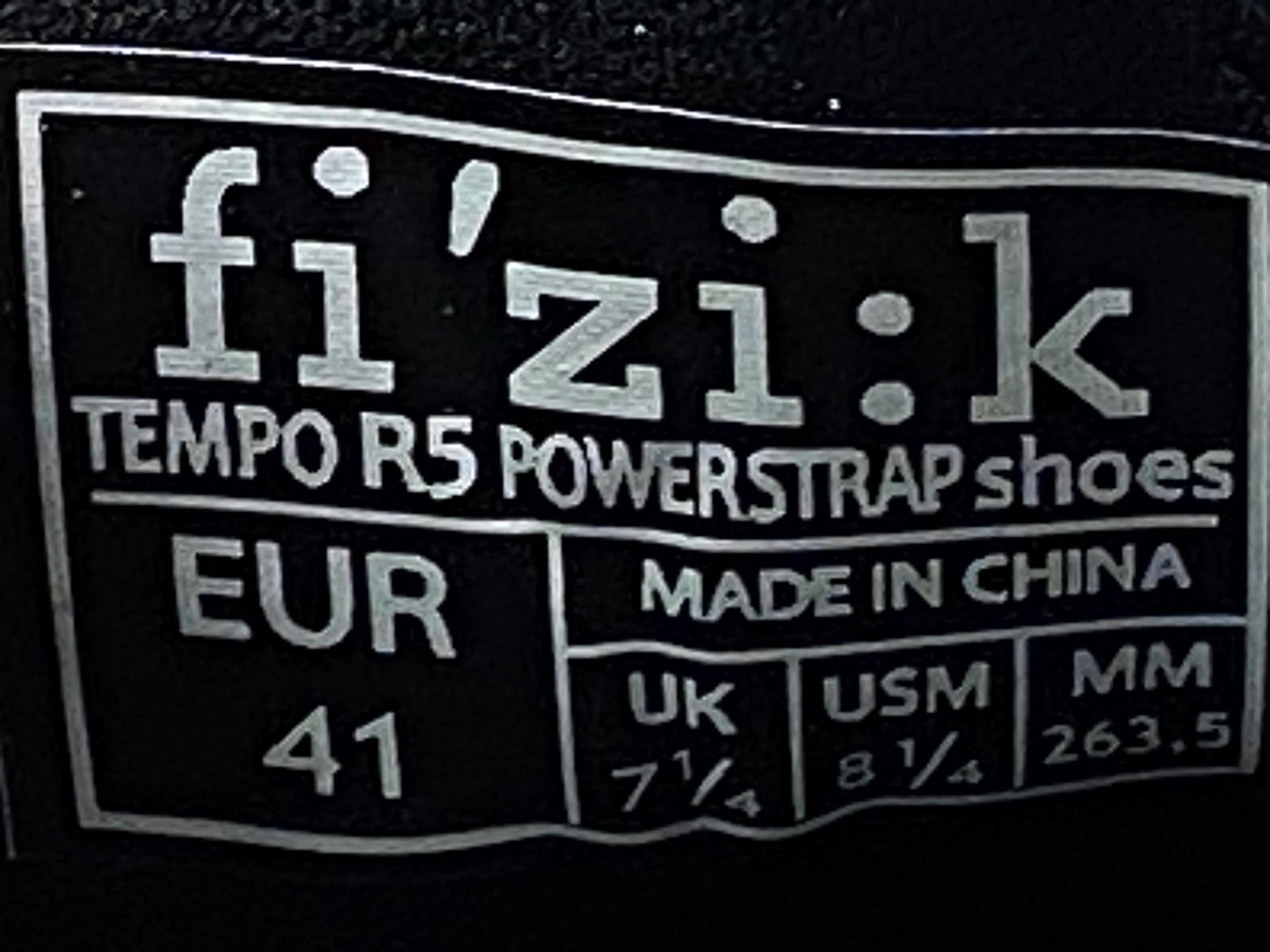 IX106 フィジーク fizik TEMPO R5 POWERSTRAP shoes ビンディングシューズ 白 黒 EU41 SPD-SL