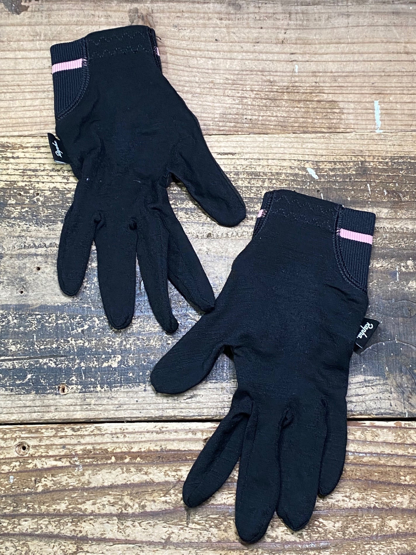 JC626 ラファ Rapha MERINO GLOVES 長指 サイクルグローブ 黒 M