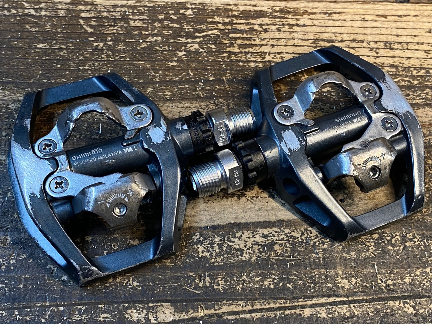 JD146 シマノ SHIMANO PD-EH500 ビンディングペダル 片面フラット ピン欠品