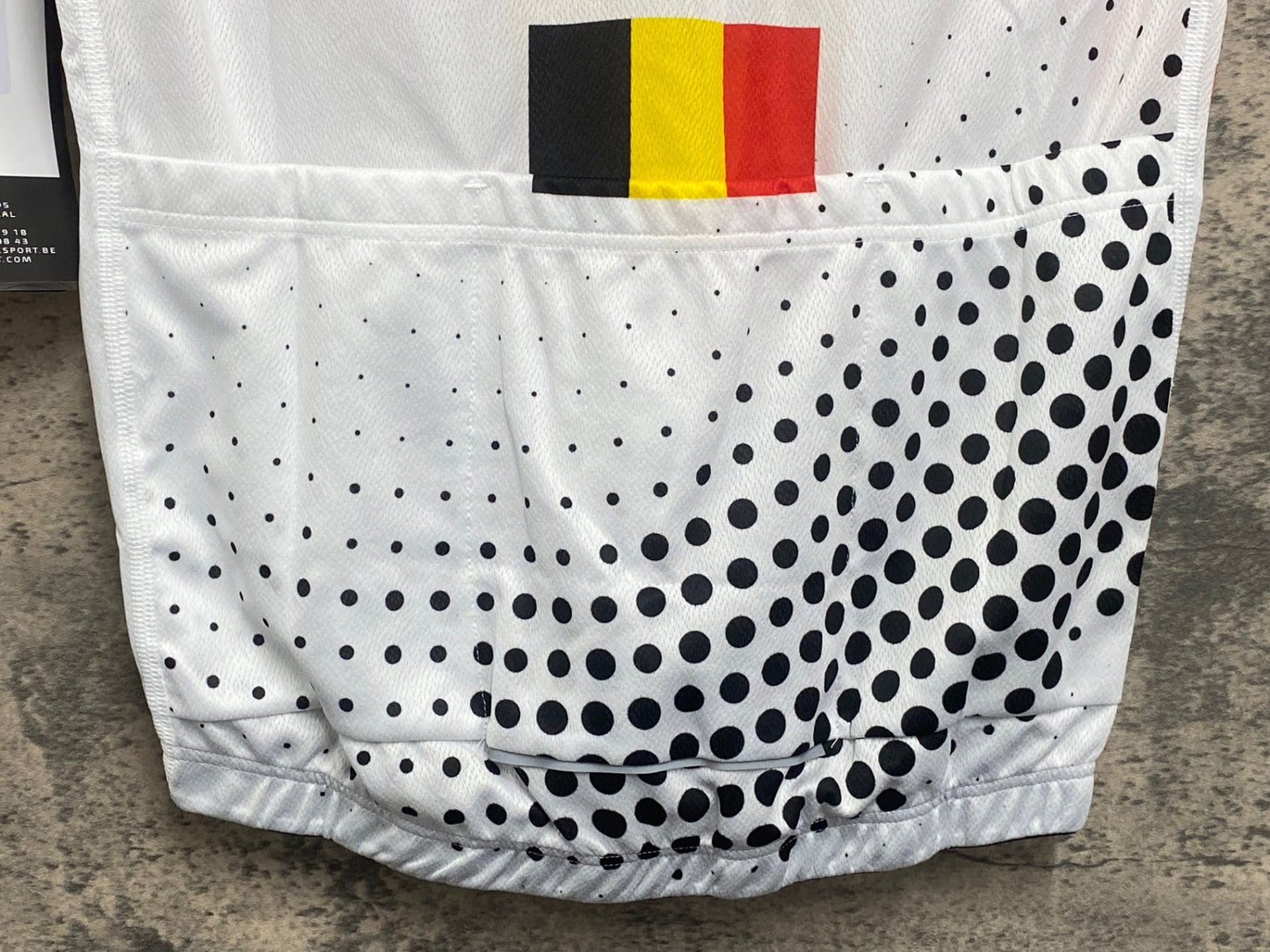IZ388 フェルマルク vermarc 半袖 サイクルジャージ 白 赤 Lotto SOUDAL