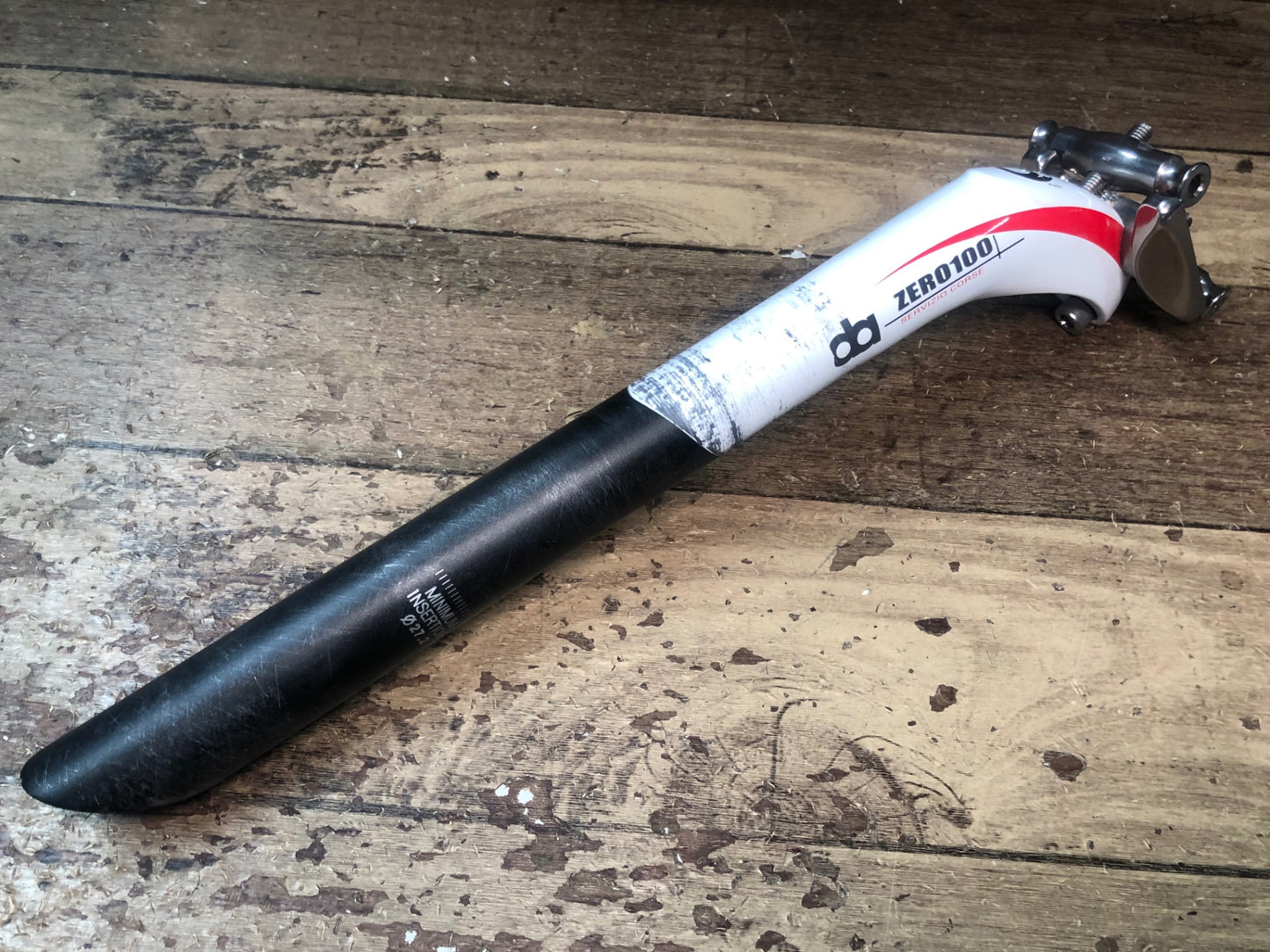 IM539 デダ Deda ゼロ ZERO 100 SERVIZIO CORSE アルミ シートポスト 白黒 Φ27.2