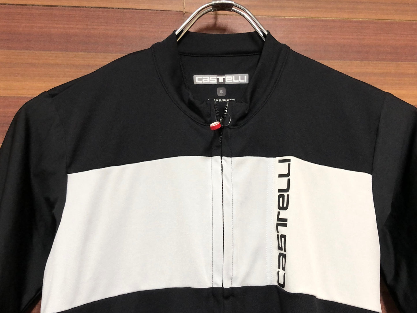 IL280 カステリ CASTELLI 半袖 サイクルジャージ 黒 白 S