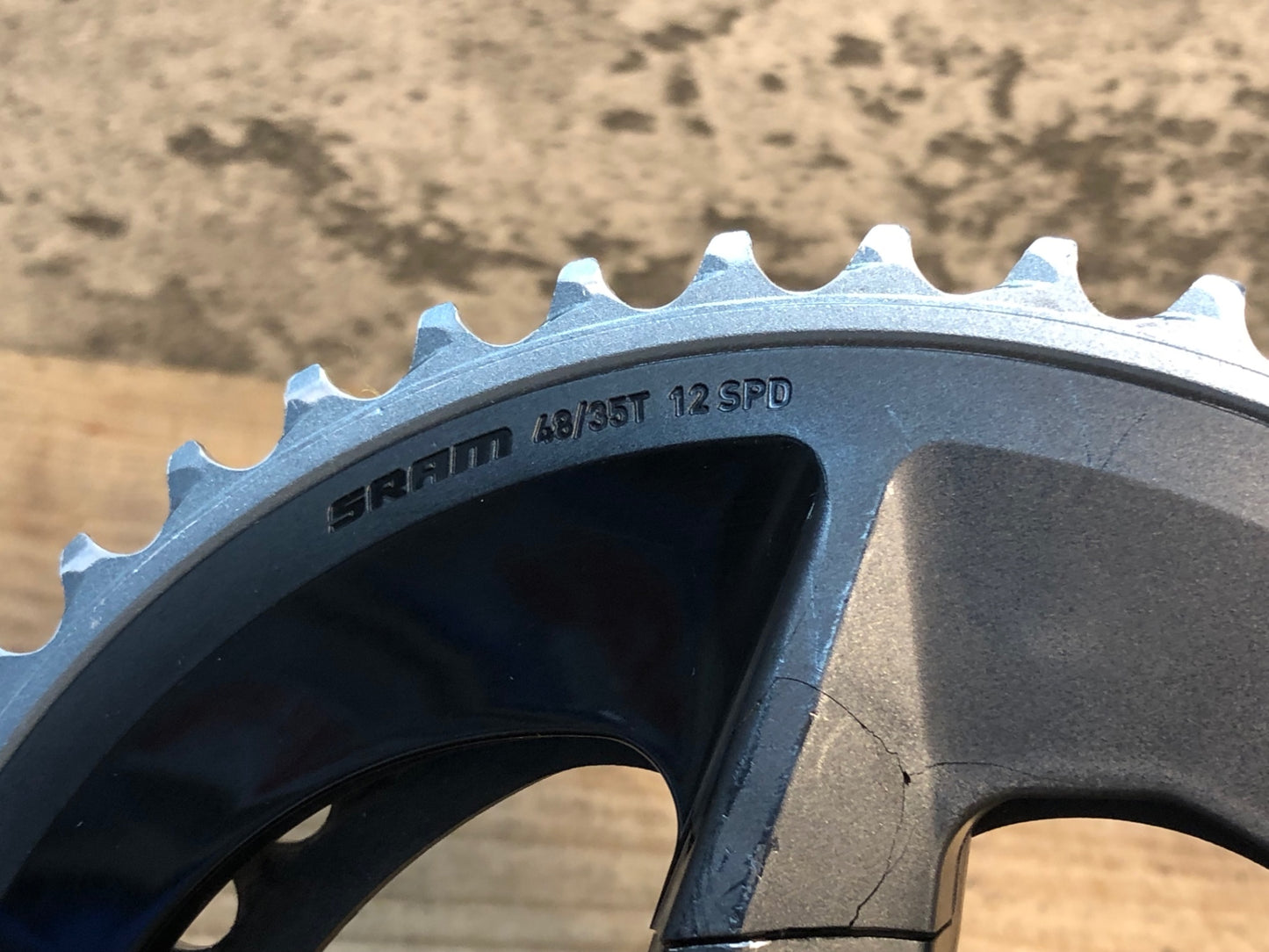 JB614 スラム SRAM ライバル RIVAL QUARQ パワーメーター クランクセット dub 48/35T 12S 170mm 接続確認済 ※チェーンリングジャンク