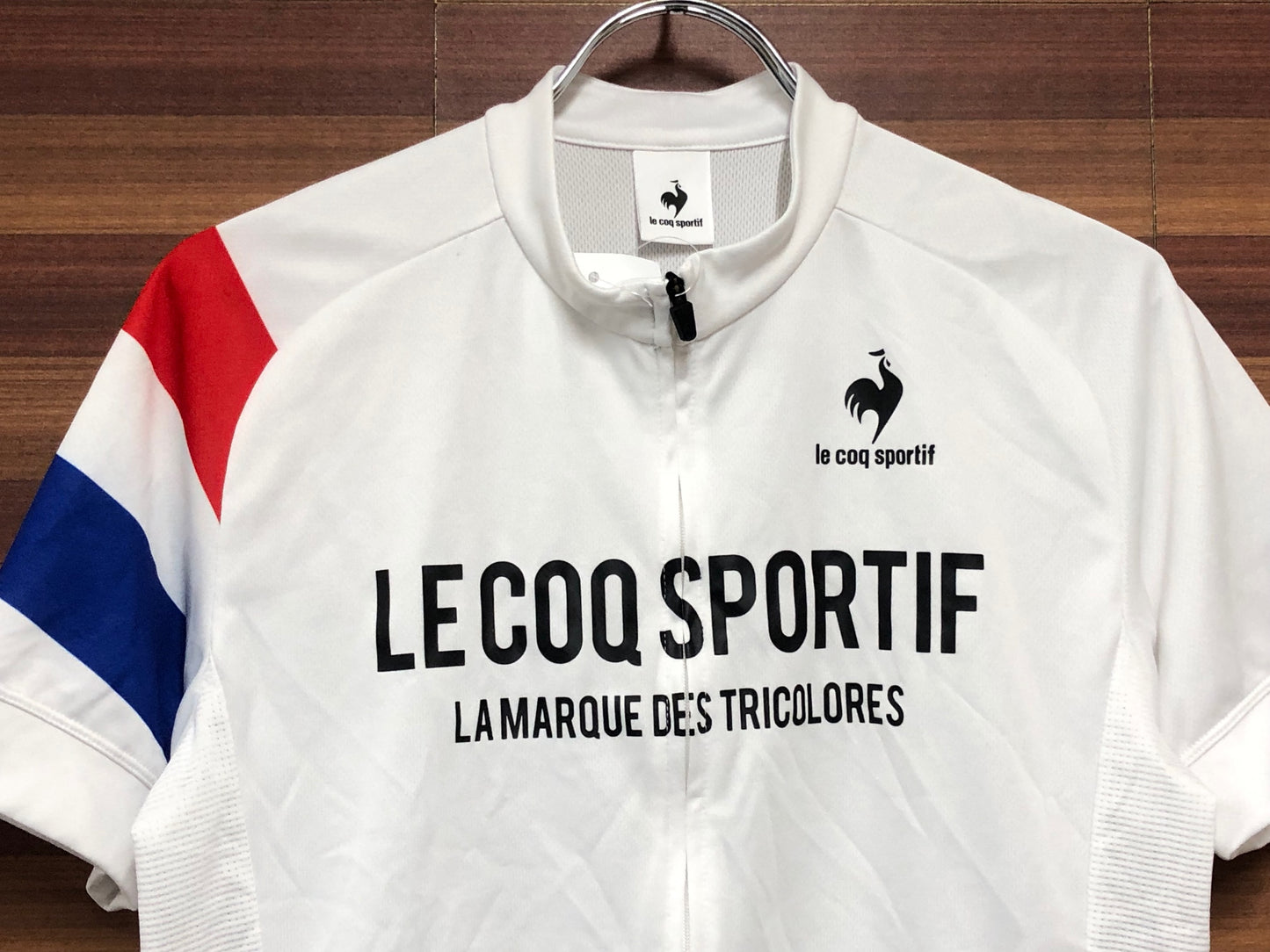 IK217 ルコックスポルティフ le coq sportif 半袖 サイクルジャージ 白 M