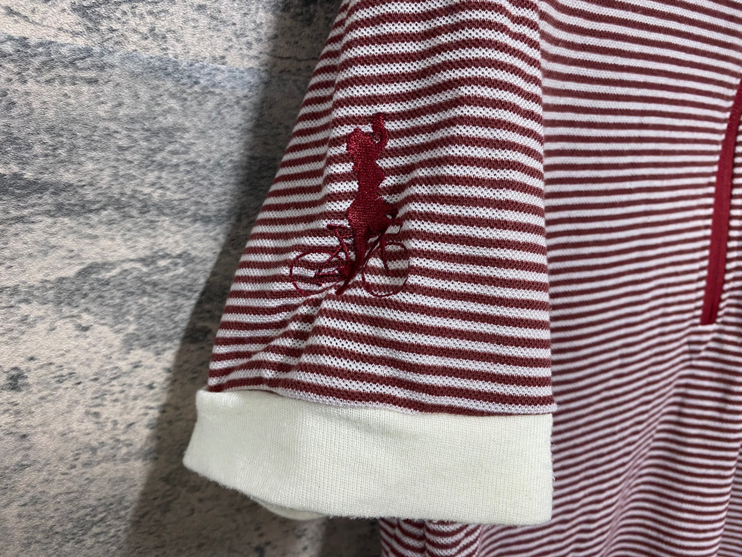 JD370 カフェドシクリステ Cafe du Cycliste 半袖 サイクルジャージ 赤 白 ボーダー L