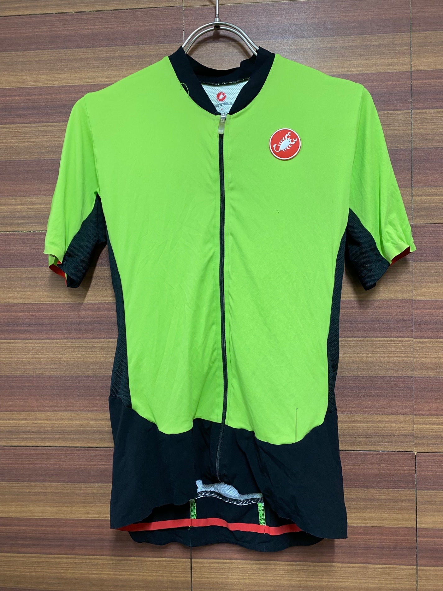 IC643 カステリ CASTELLI 半袖 サイクルジャージ 黒 緑 M – BICI AMORE EQ STORE