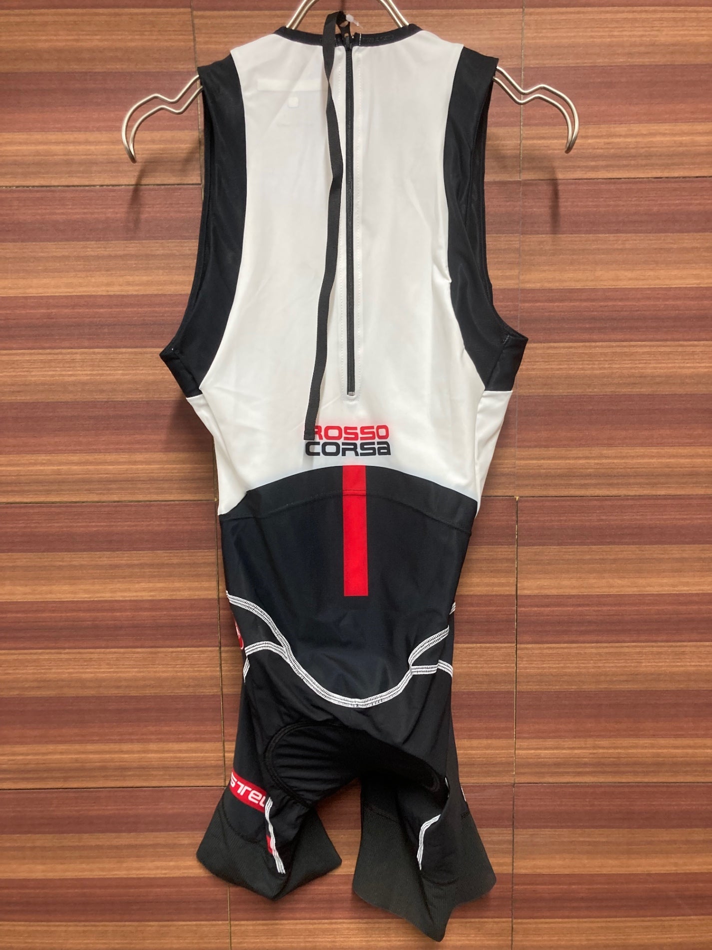 IP947 カステリ CASTELLI ROSSO CORSA ビブショーツ 白 黒 M