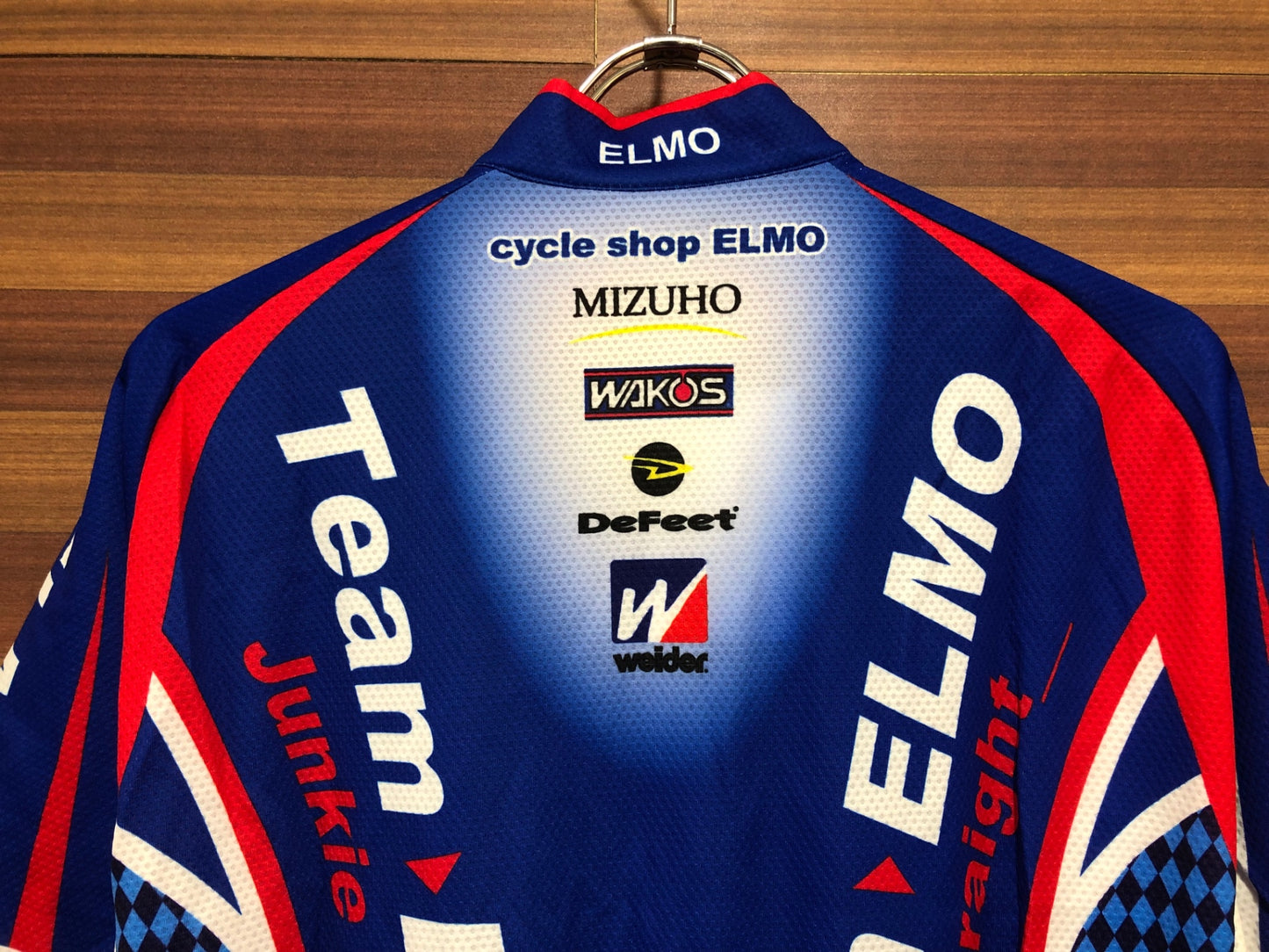 IL347 ウェイブワン WAVEONE 半袖 サイクルジャージ 青 白 XXL チームジャージ Team ELMO