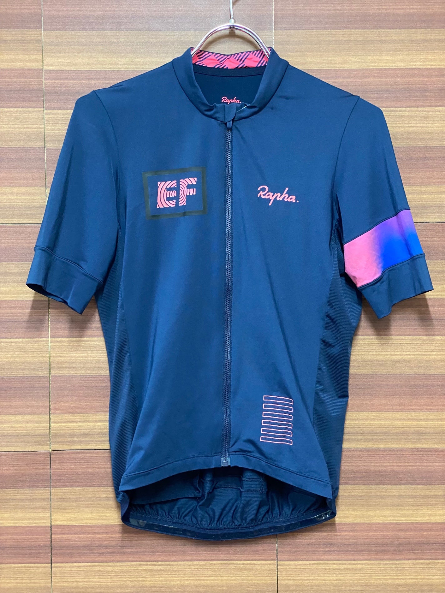 IF093 ラファ Rapha EF PRO TEAM TRAINING JERSEY 半袖 サイクルジャージ ネイビー ピンク S EF  Education-EasyPost