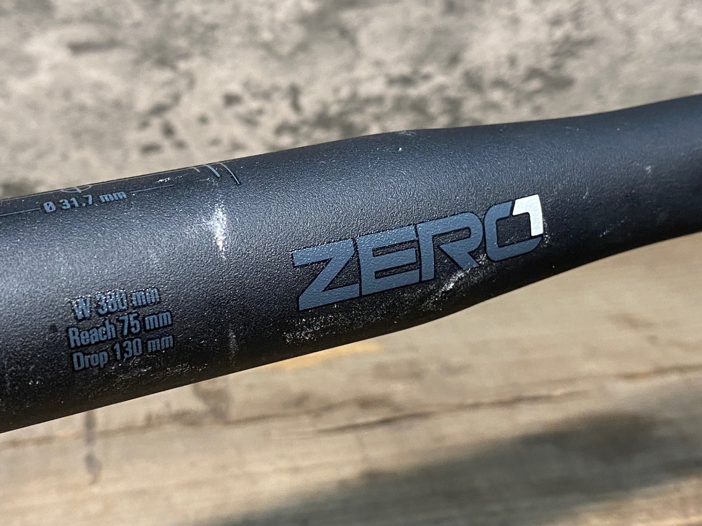 IU263 デダ Deda ZERO1 アルミ ドロップハンドル 黒 エンド外-外380mm Φ31.7