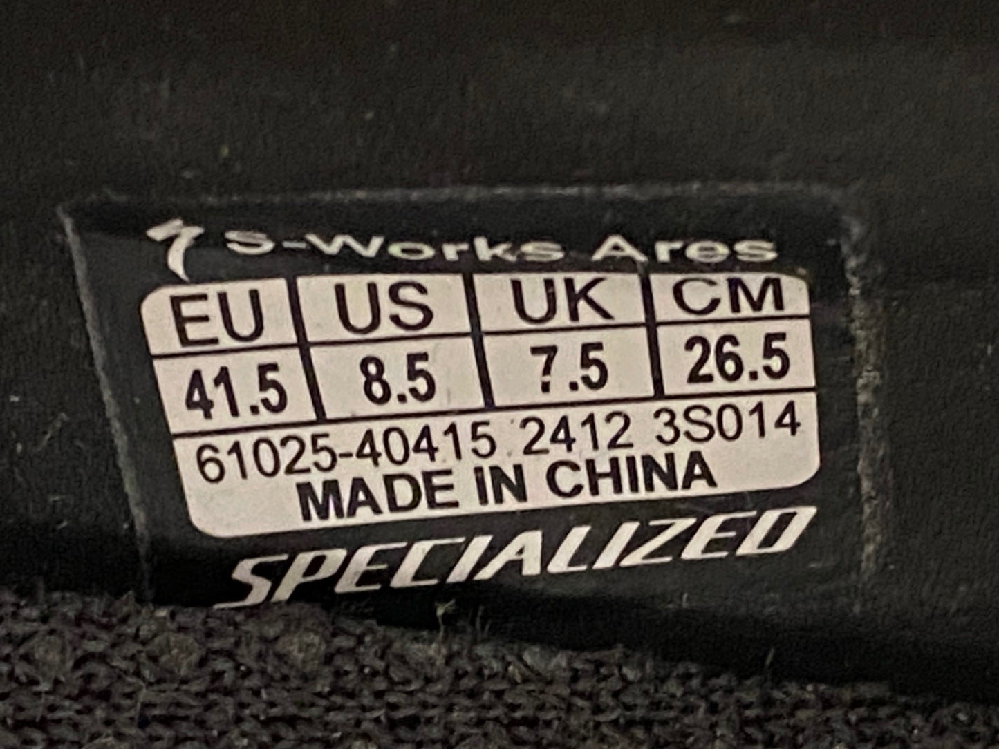 JC573 スペシャライズド SPECIALIZED S-WORKS ARES 2 ビンディングシューズ 3穴 EU41.5 26.5cm