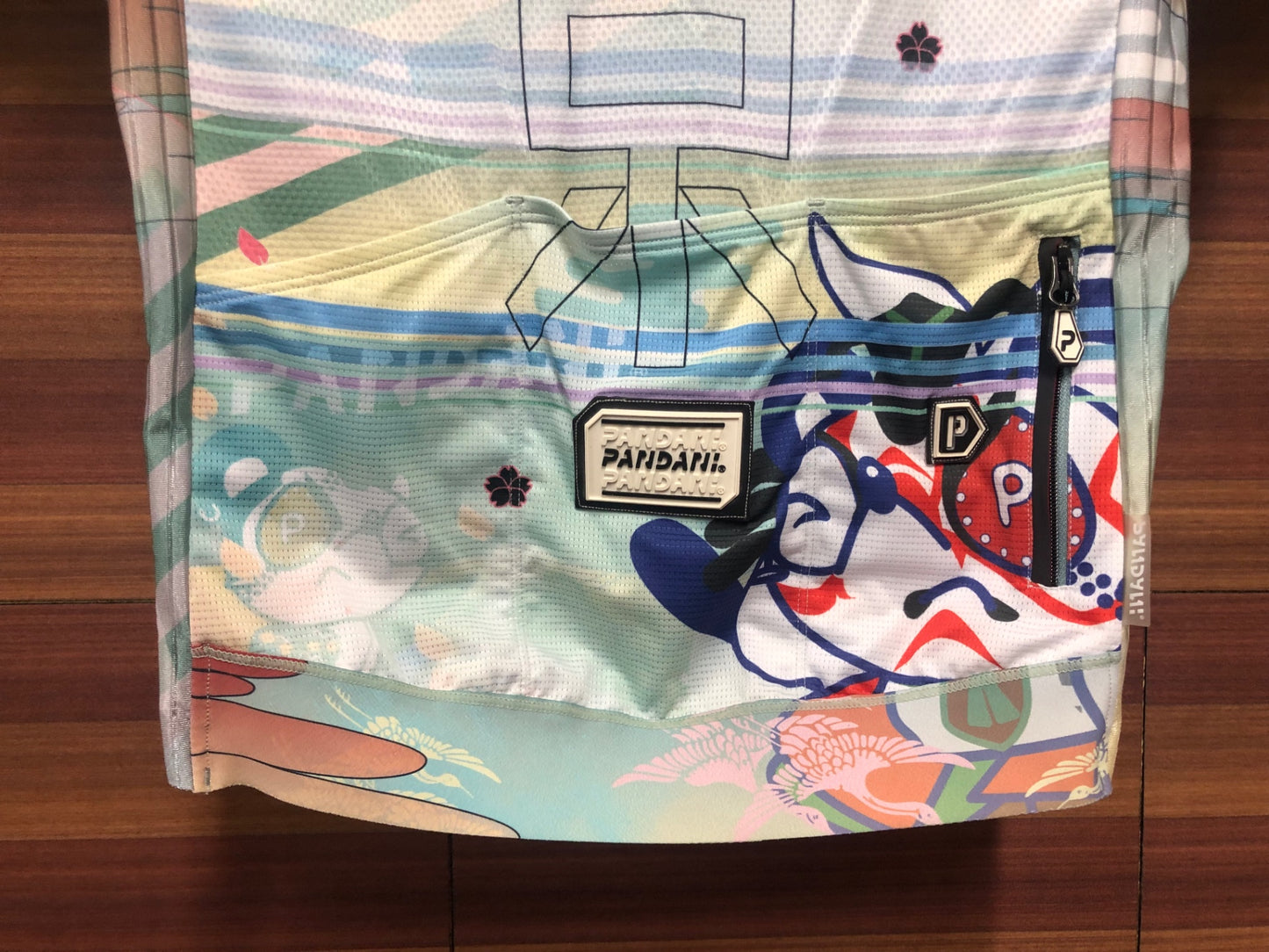 IP990 パンダーニ Pandani 半袖 サイクルジャージ 白 総柄 S TOKYO