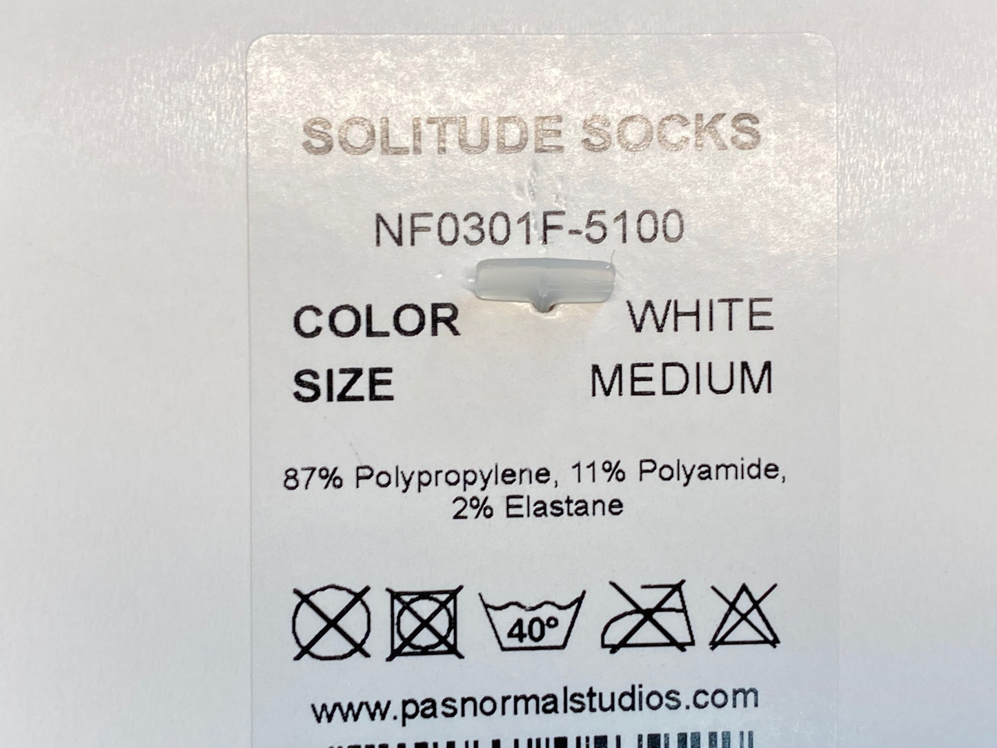 JD968 パスノーマルスタジオ PAS NORMAL STUDIOS SOLITUDE SOCKS ソックス 白 M