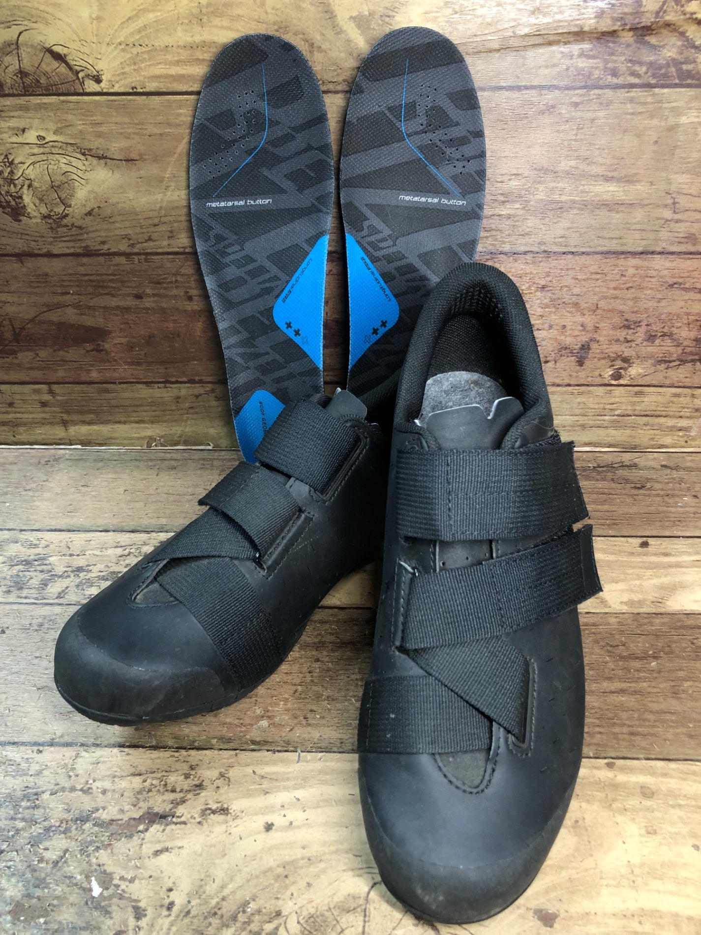 HW057 フィジーク fizik テラ TERRA POWERSTRAP X4 ビンディングシューズ SPD 黒 EUR42 インソール換装