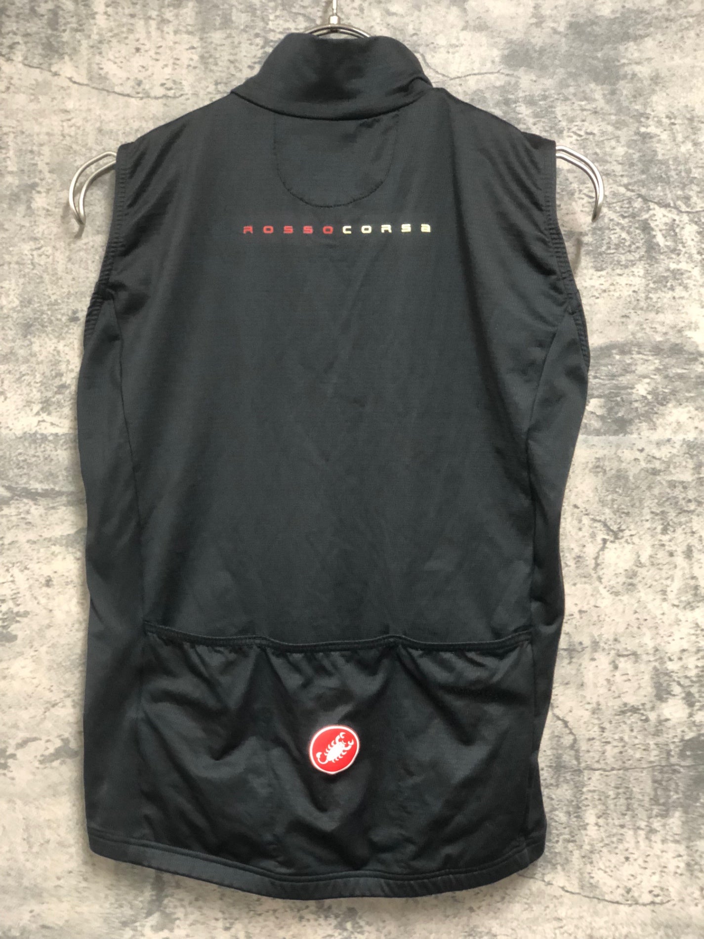 IY192 カステリ CASTELLI ジレ サイクルベスト 黒 S 裏起毛