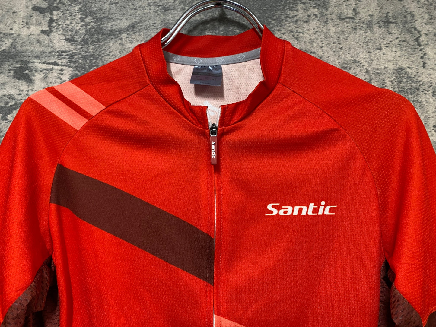 IV432 サンティック SANTIC 半袖サイクルジャージ 赤 アジアMサイズ
