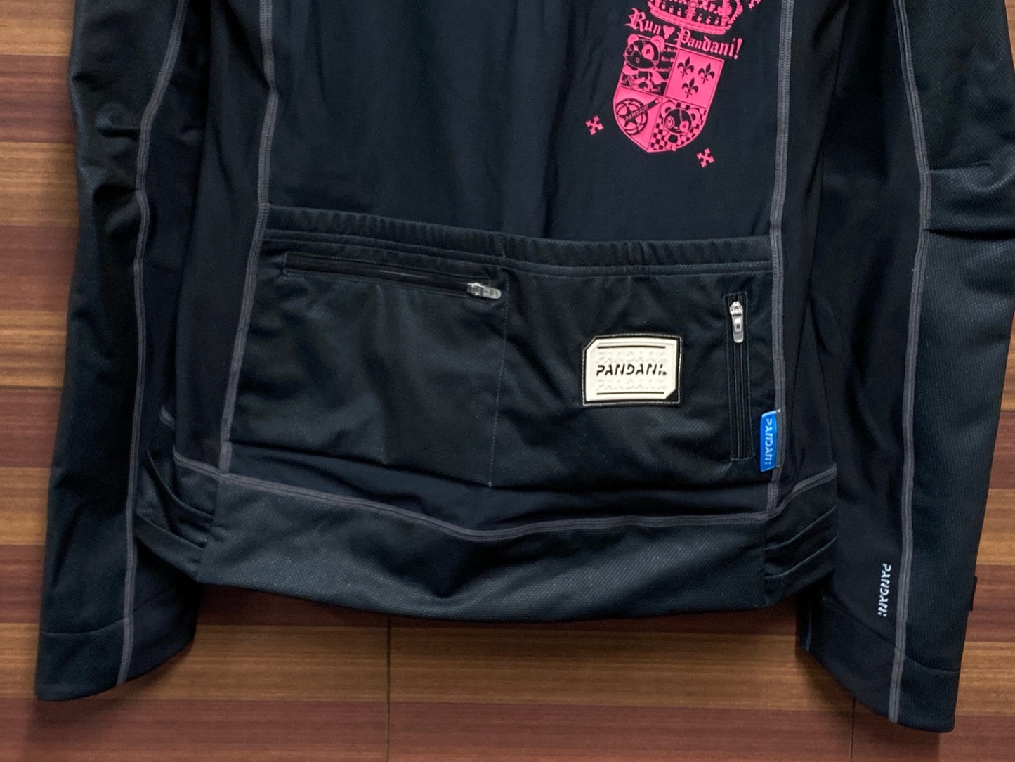 IP996 パンダーニ pandani 長袖 サイクルジャケット 黒 M 裏起毛