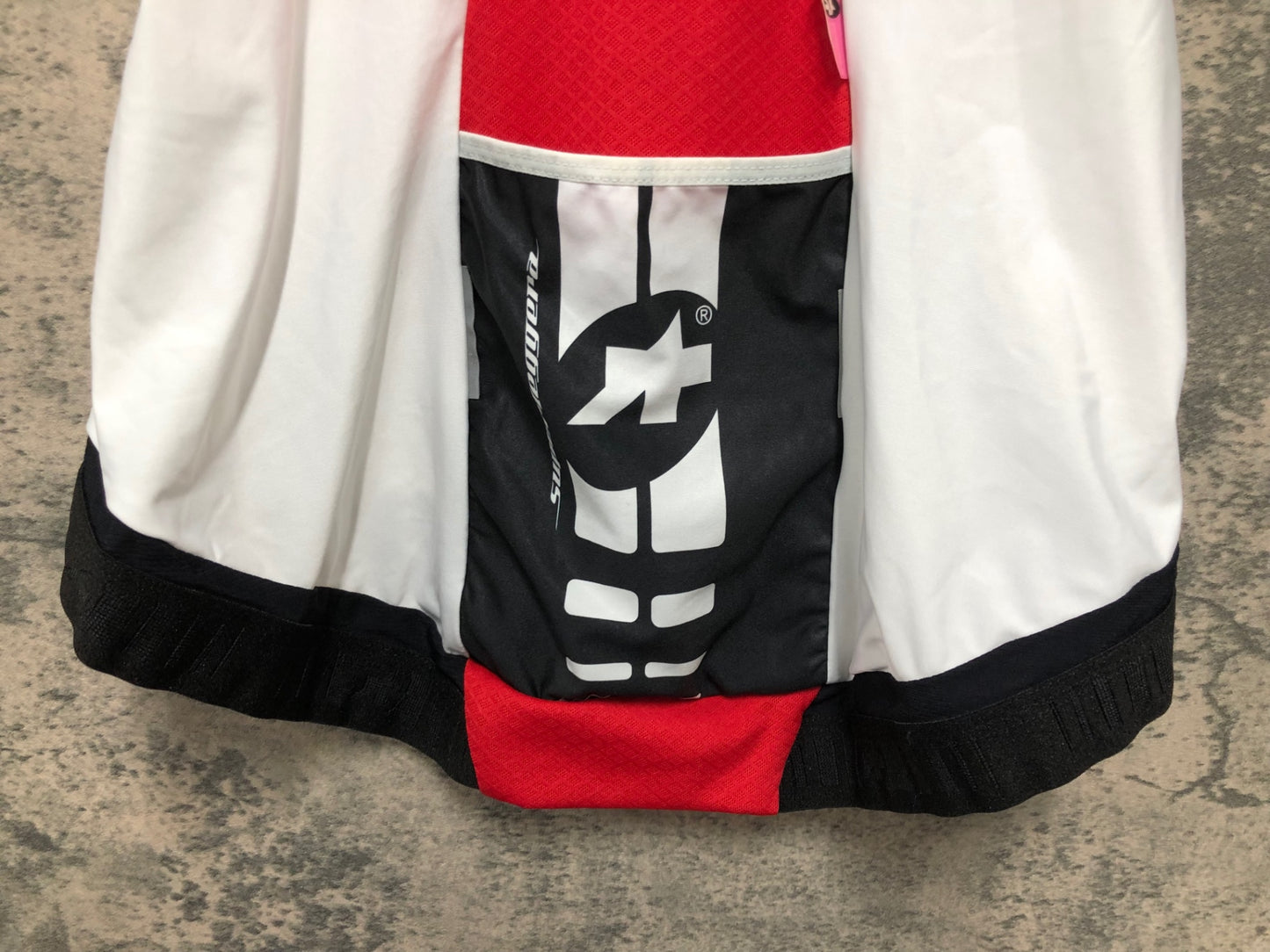 IY236 アソス assos nS.SUPERLEGGERA ノースリーブ サイクルジャージ 白 赤 M レディース