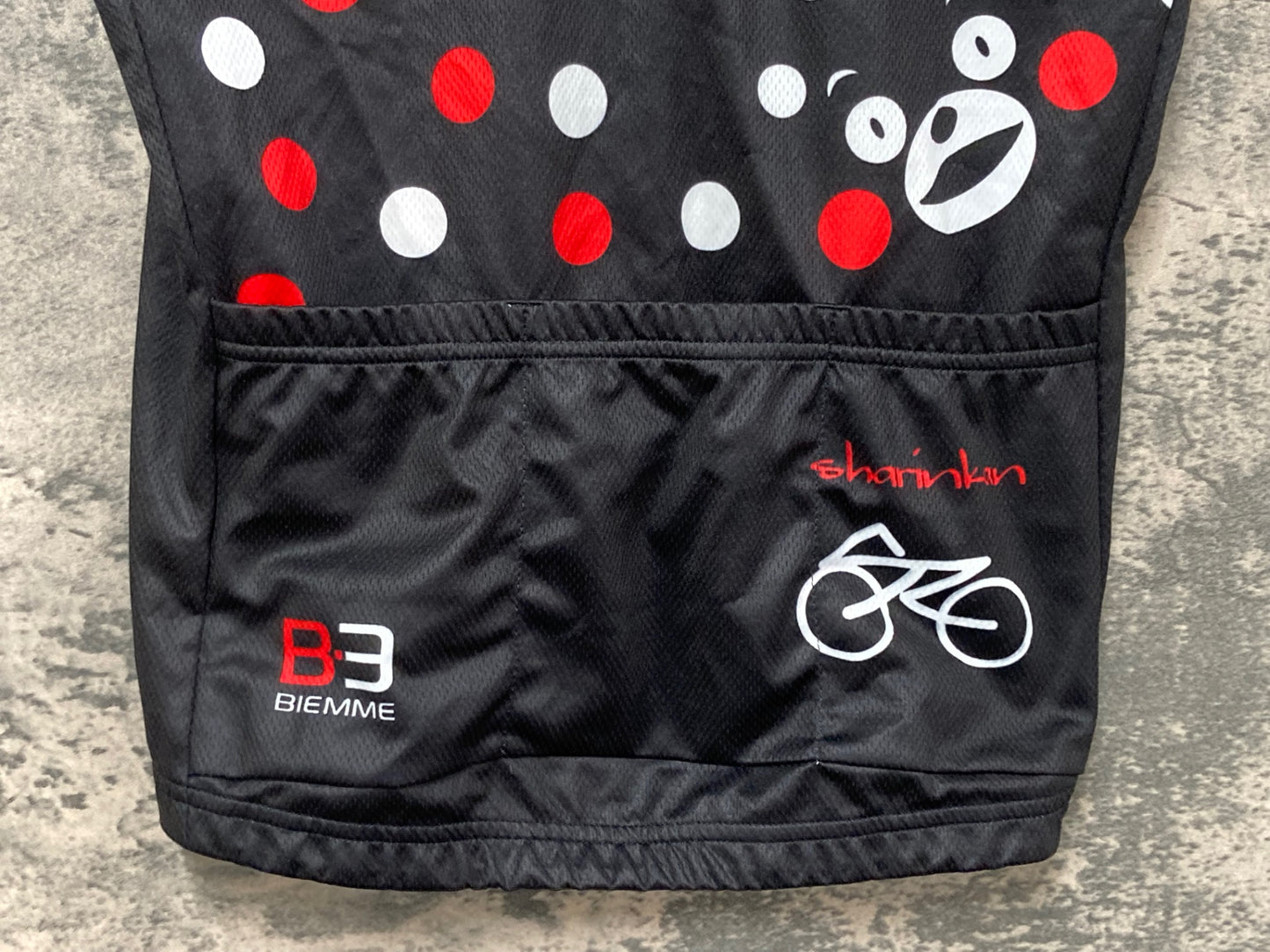 IX949 ビエンメ biemme 半袖サイクルジャージ 黒 S KUMAMON