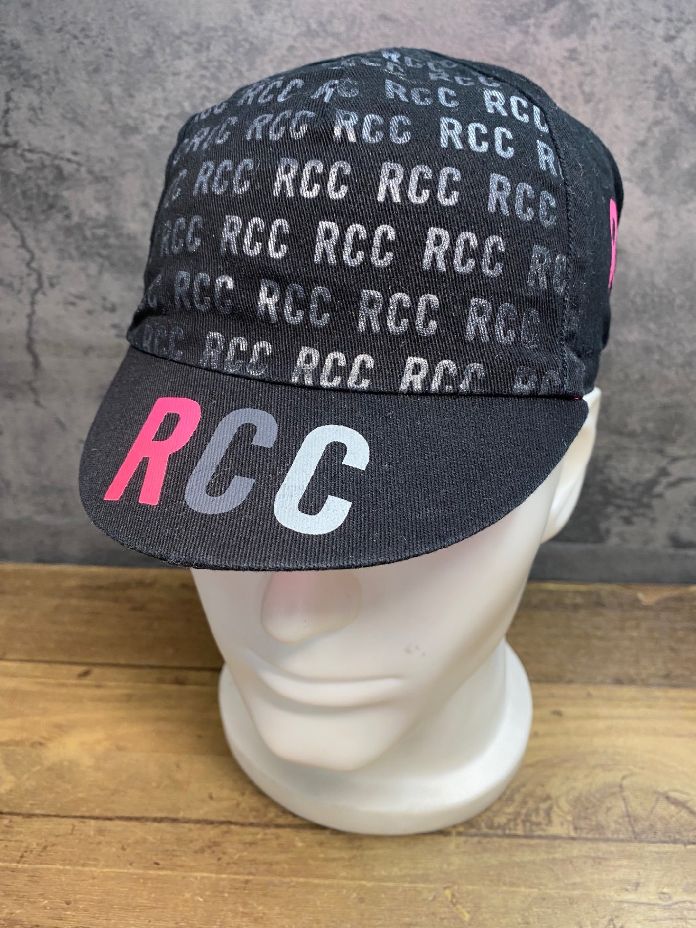 JB094 ラファ Rapha RCC サイクルキャップ 紺 ピンク フリーサイズ