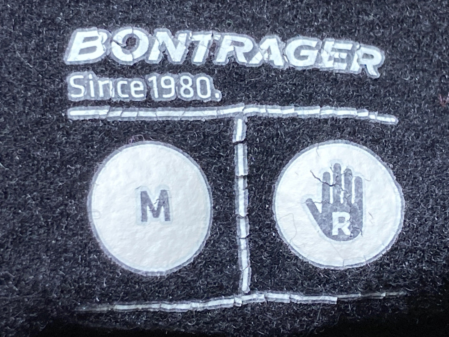 IN380 ボントレガー BONTRAGER 裏起毛 レッグウォーマー 黒黄 M ほつれ