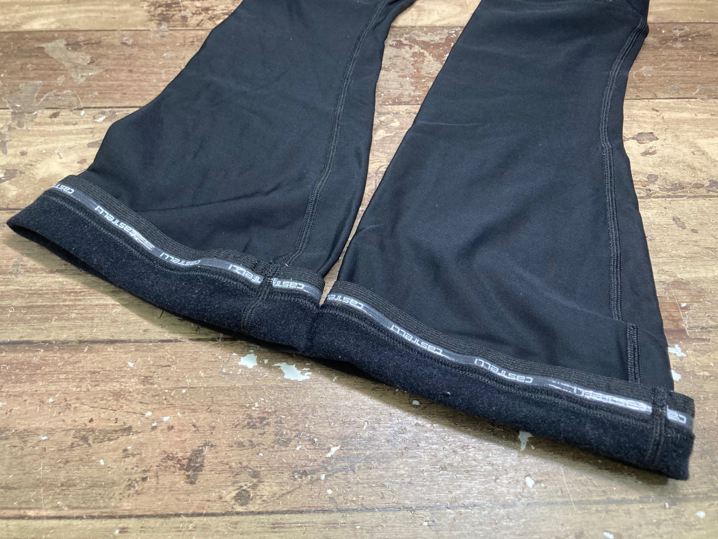 IN305 カステリ CASTELLI 裏起毛 ニーウォーマー 黒 L