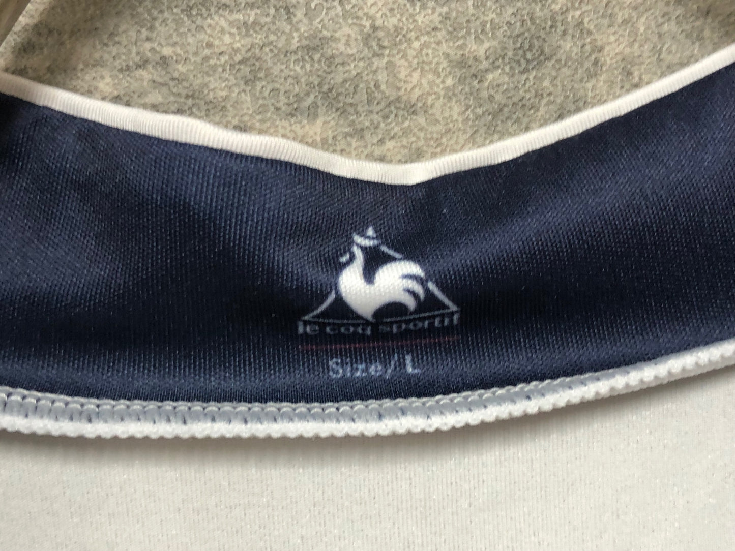 IY174 ルコックスポルティフ le coq sportif 半袖 サイクルジャージ 白 L