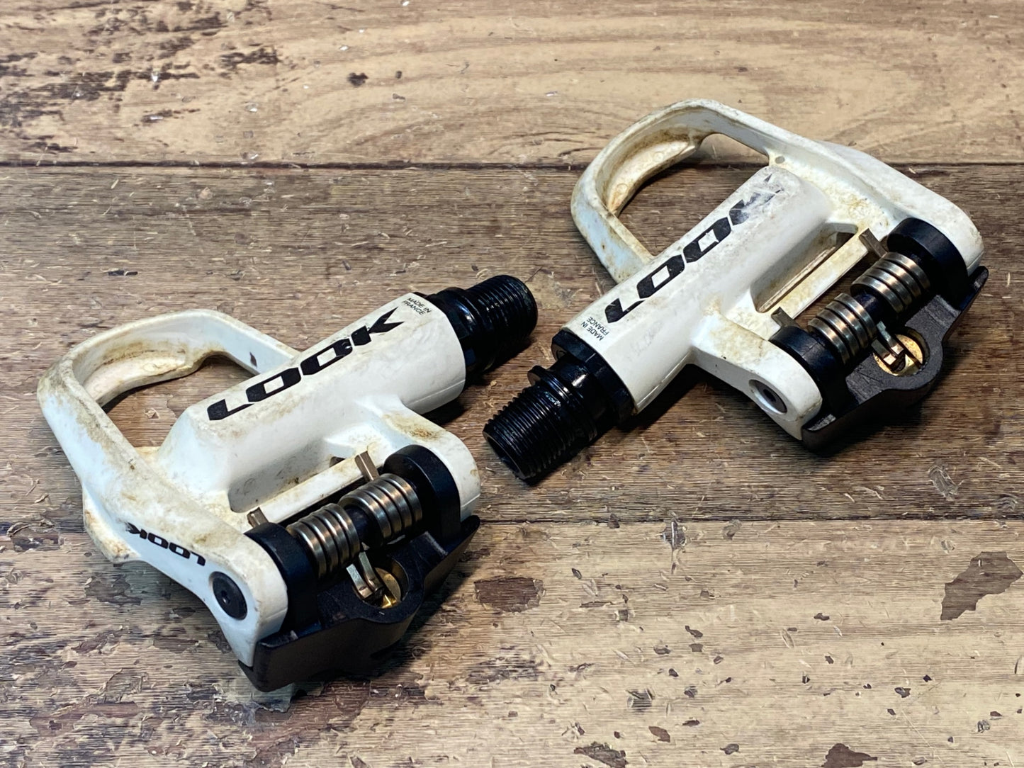 IL005 ルック LOOK ケオ KEO2 MAX ビンディングペダル クロモリシャフト 白