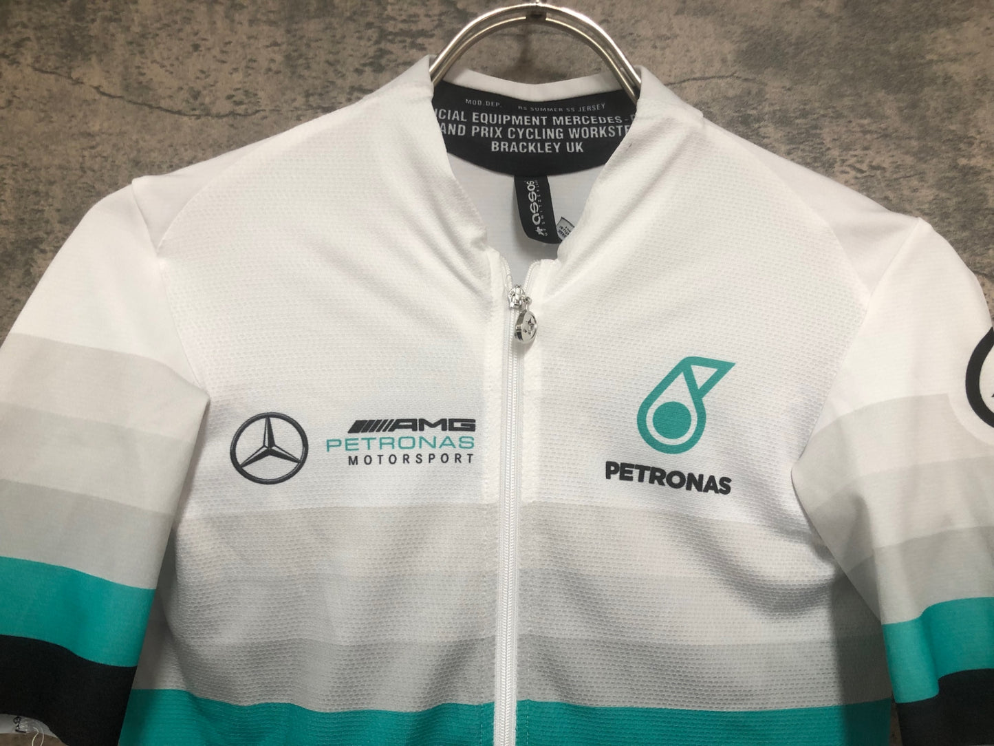 IY028 アソス Assos RS SUMMER SS JERSEY 半袖 サイクルジャージ 白 S OFFICIAL EQUIPMENT MERCEDES BENZ AMG