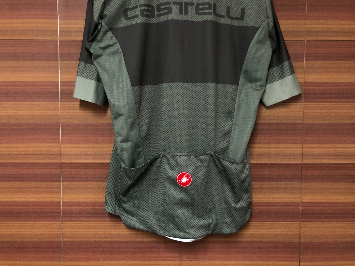 IK669 カステリ CASTELLI 半袖 サイクルジャージ カーキグリーン M