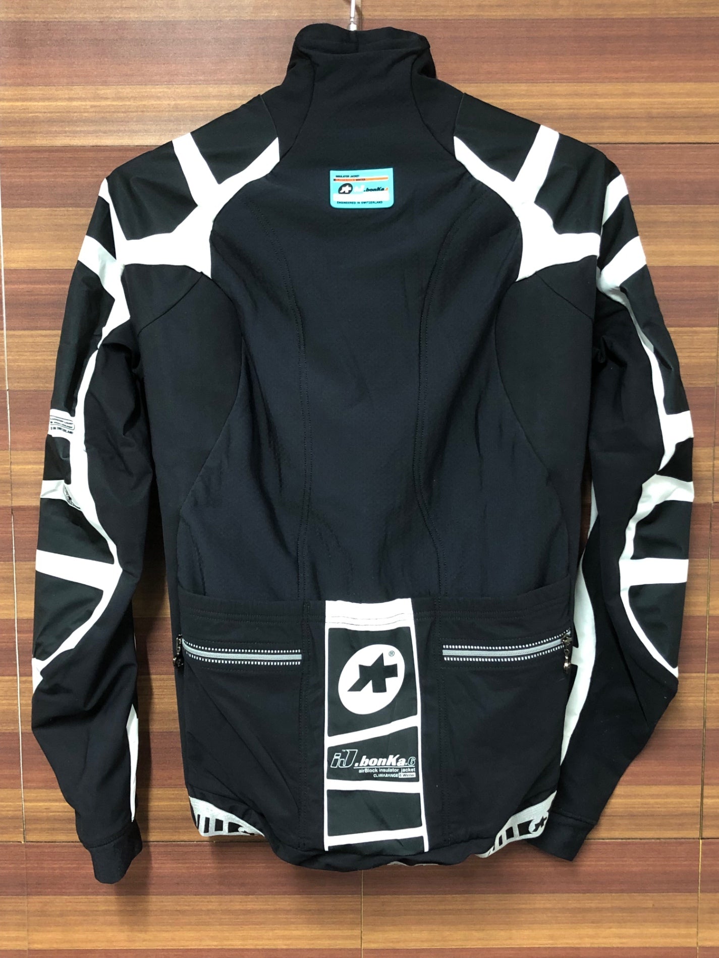 IS854 アソス Assos ij.bonKa.6 airBlock insulator jacket 長袖 サイクルジャケット 黒 白 レディース XS 裏起毛