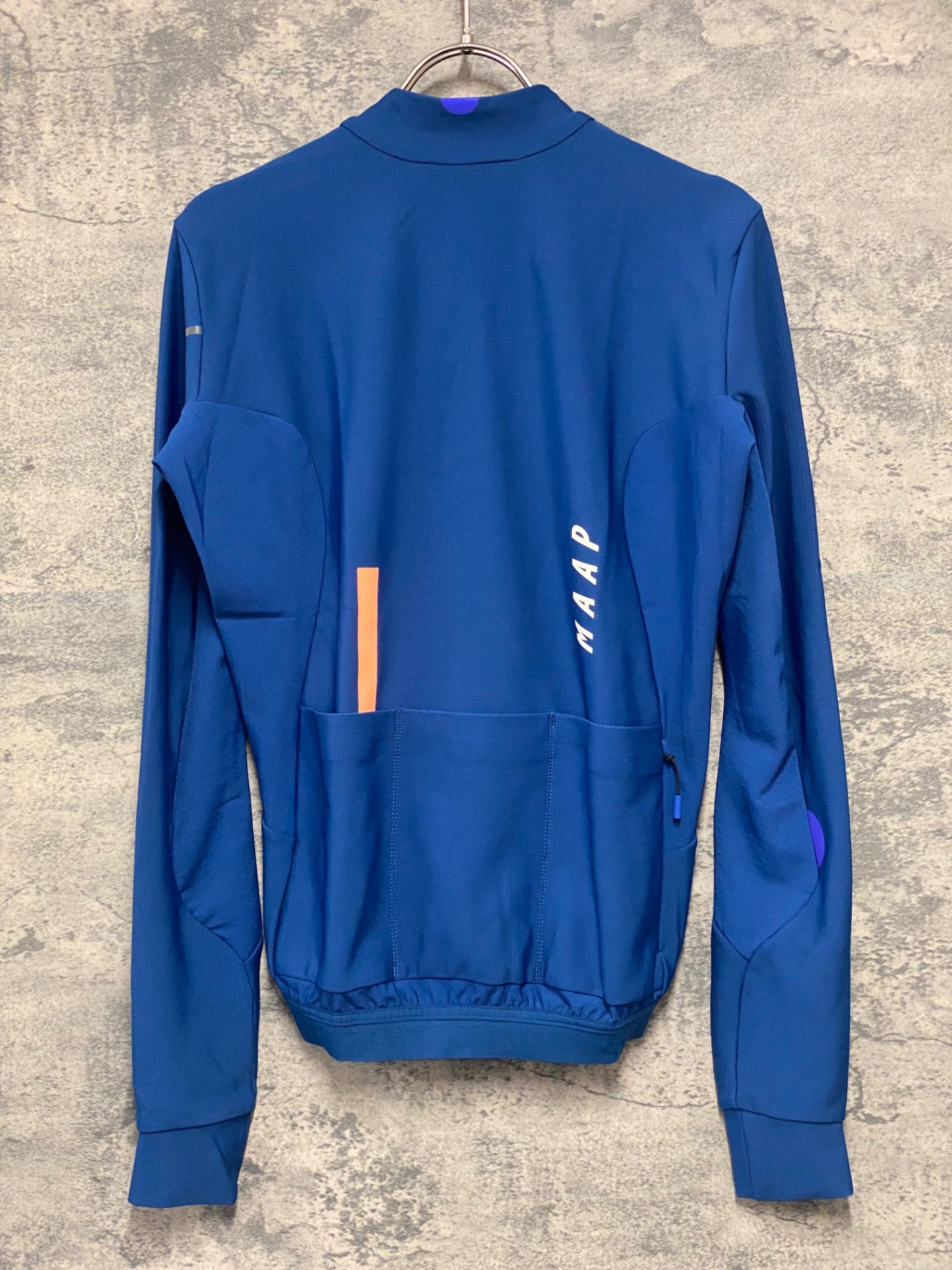 IZ916 マープ MAAP PRO FIT JERSEY 長袖 サイクルジャージ 青 S 裏起毛