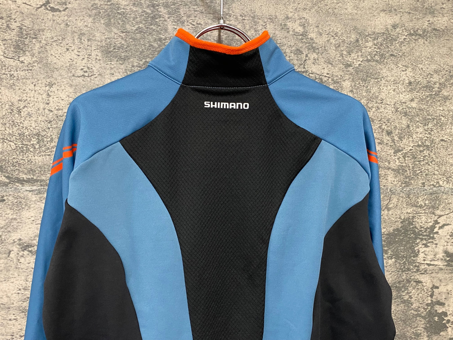 IV503 シマノ SHIMANO 長袖 サイクルジャージ 水色 黒 L 裏起毛