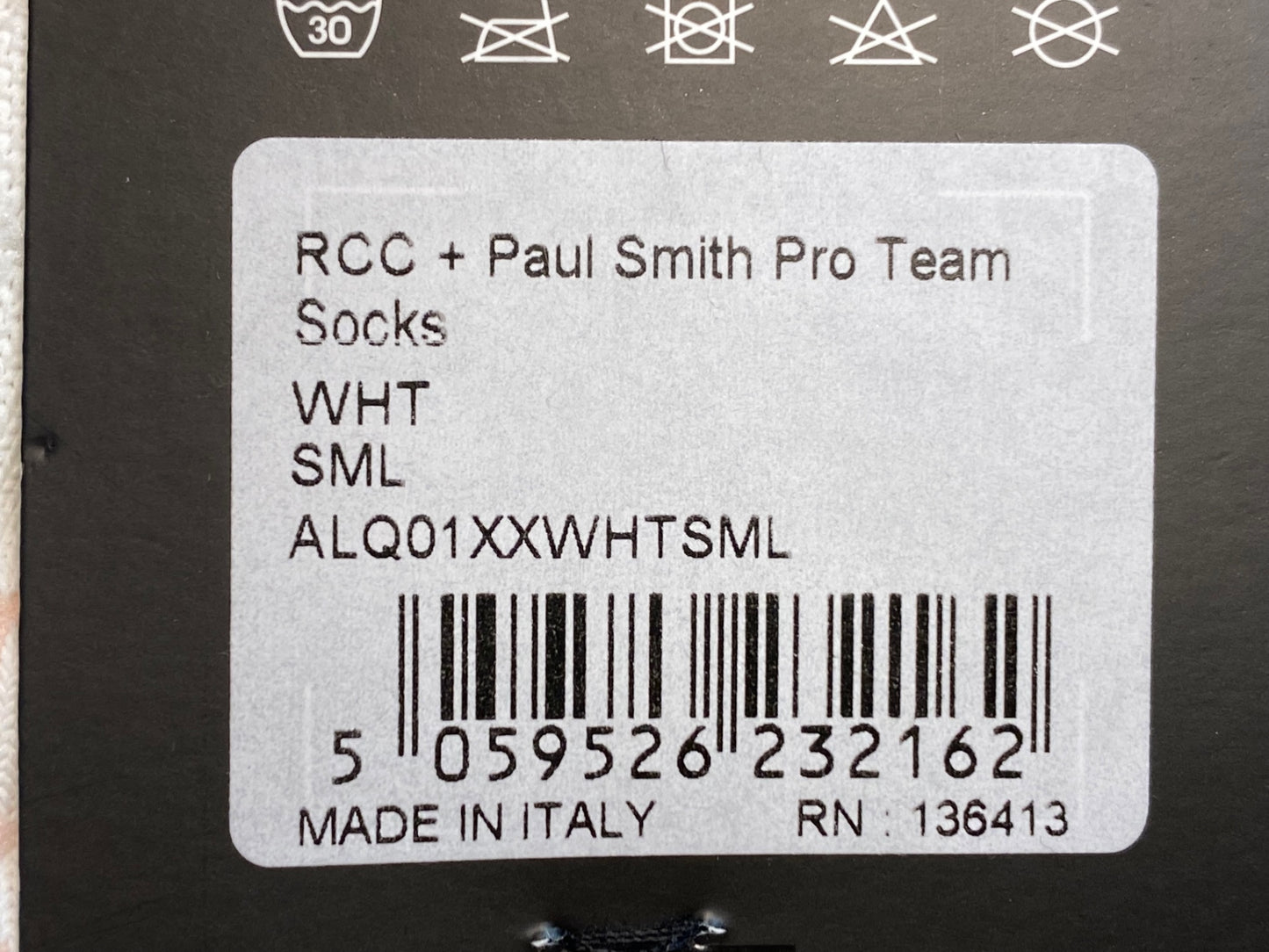 JD741 ラファ Rapha RCC + PAUL SMITH PRO TEAM SOCKS 白 REGULAR