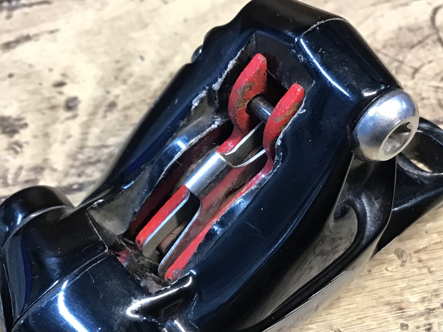 HN497 スラム SRAM S-700 ディスクブレーキキャリパー 前後セット ※ボルト錆 ホース固定ボルト欠品