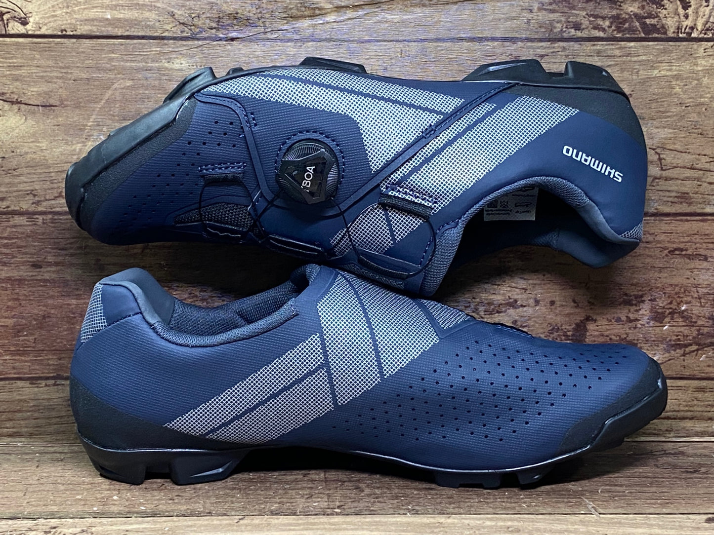ID197 シマノ SHIMANO XC3 SH-XC300 ビンディングシューズ SPD 2つ穴 EUR44 27.8cm 紺 SPD ※美品