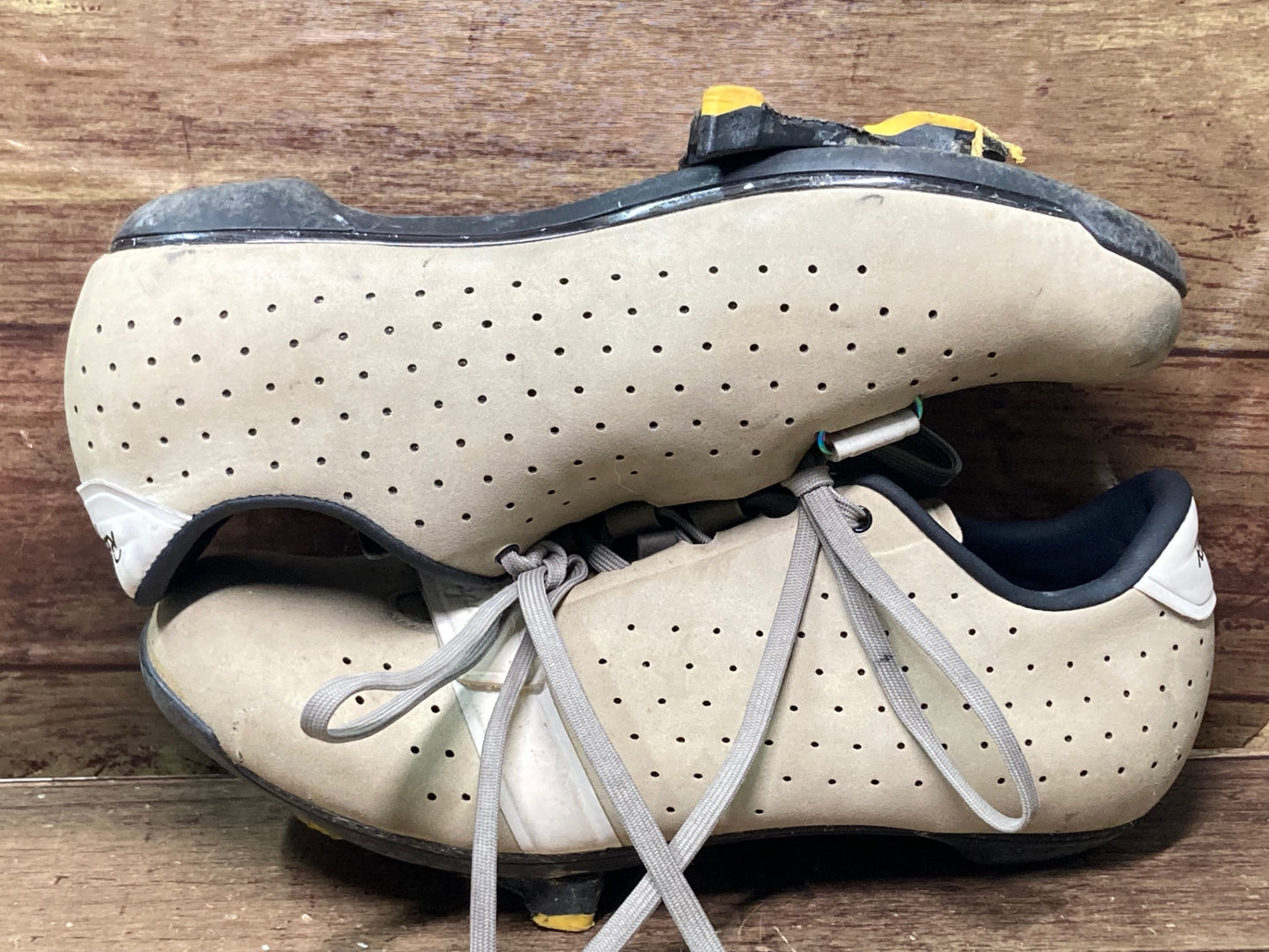 IO194 ラファ Rapha CLASSIC SHOES ビンディングシューズ 茶 ガリ傷 汚れ