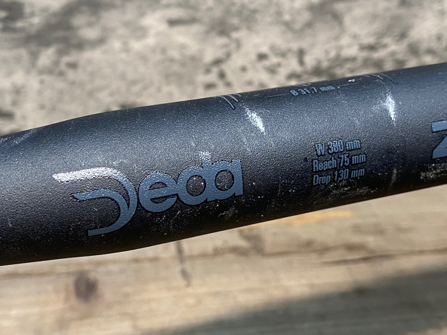 IU263 デダ Deda ZERO1 アルミ ドロップハンドル 黒 エンド外-外380mm Φ31.7