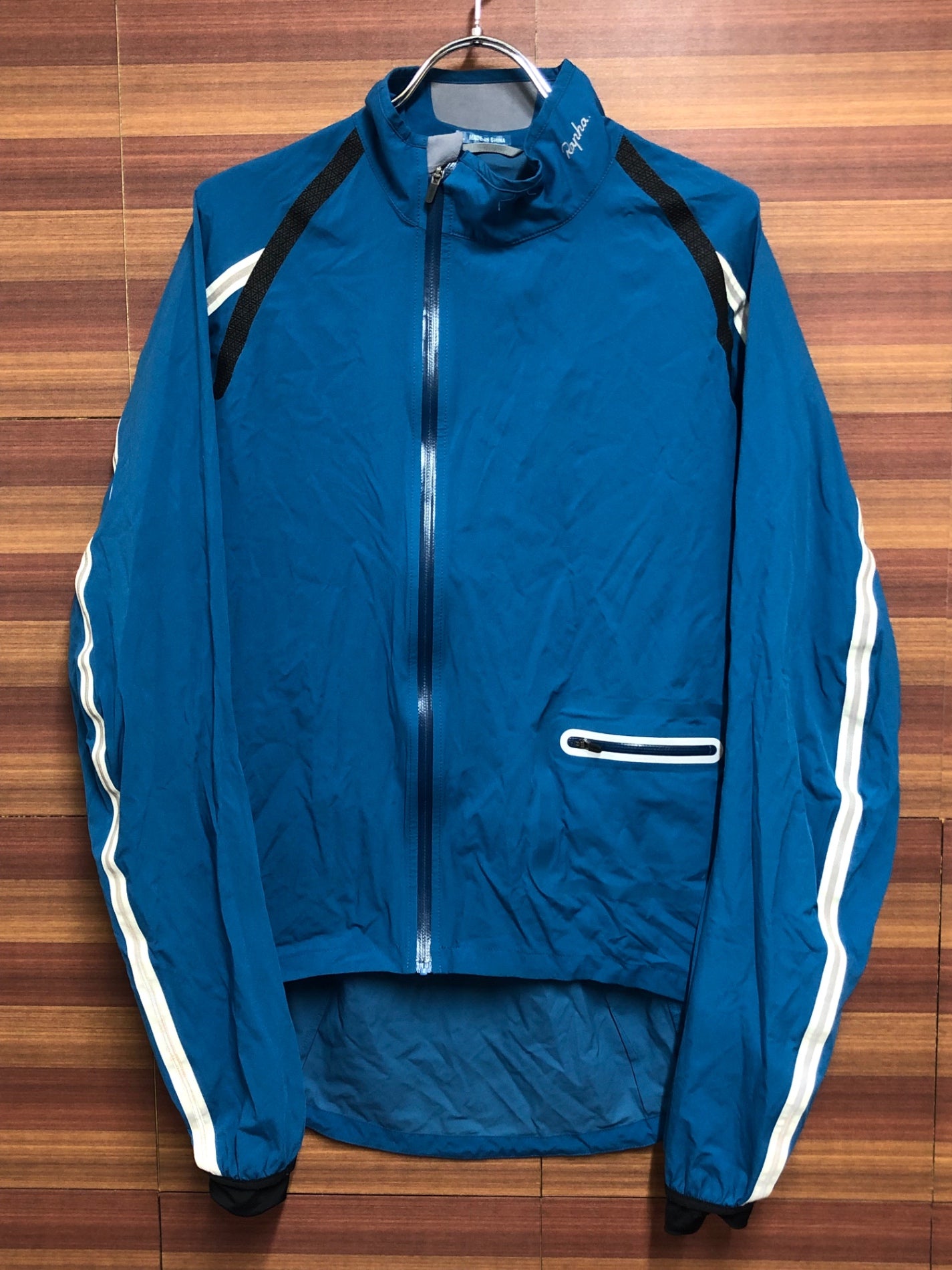 HR226 ラファ Rapha CLASSIC WIND JACKET 青 L ※汚れ