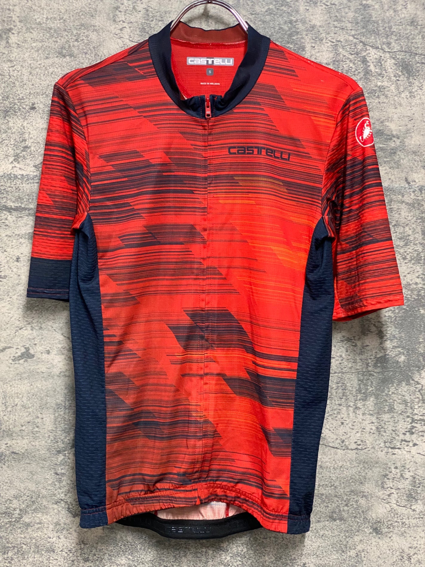 JD790 カステリ CASTELLI RAPIDO JERSEY 半袖 サイクルジャージ 赤 S